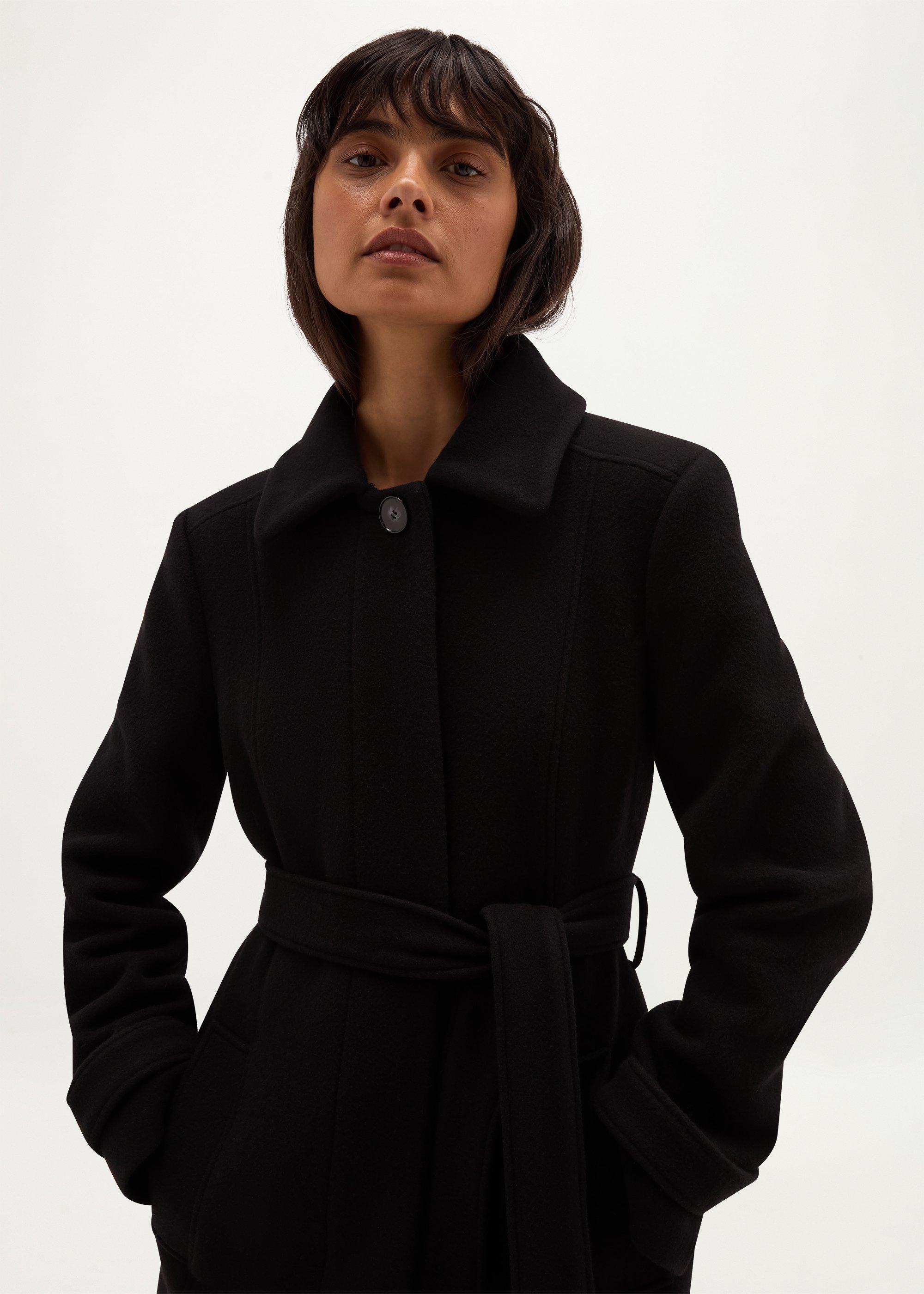 Martina Wool Cashmere Coat, Black, hi-res