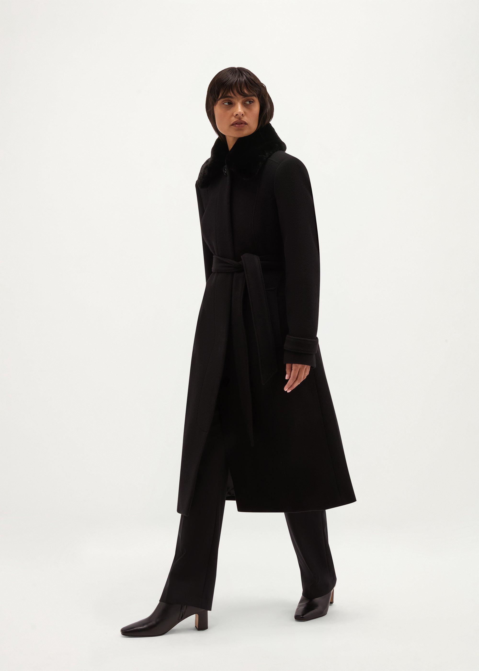 Martina Wool Cashmere Coat, Black, hi-res
