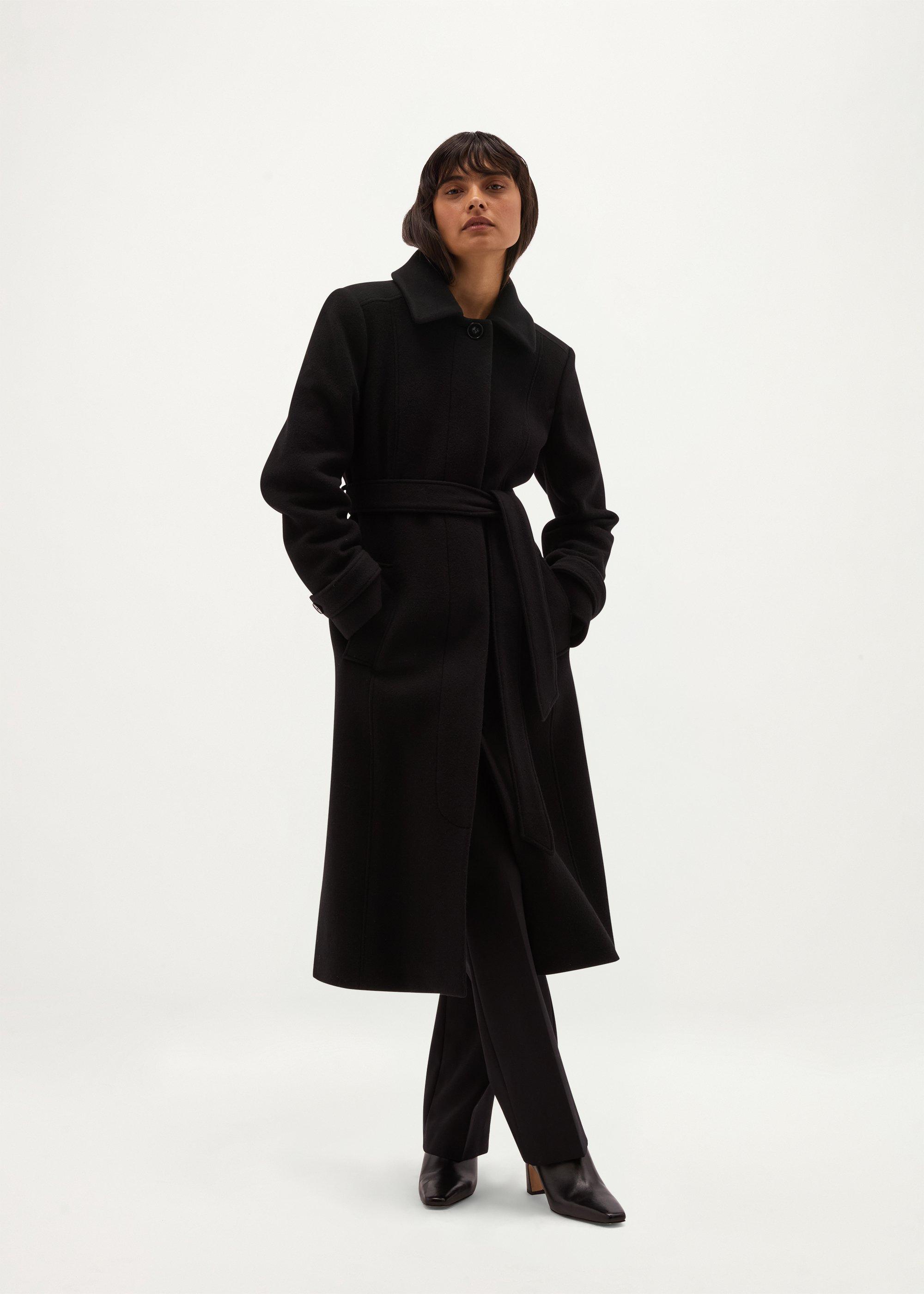 Martina Wool Cashmere Coat, Black, hi-res