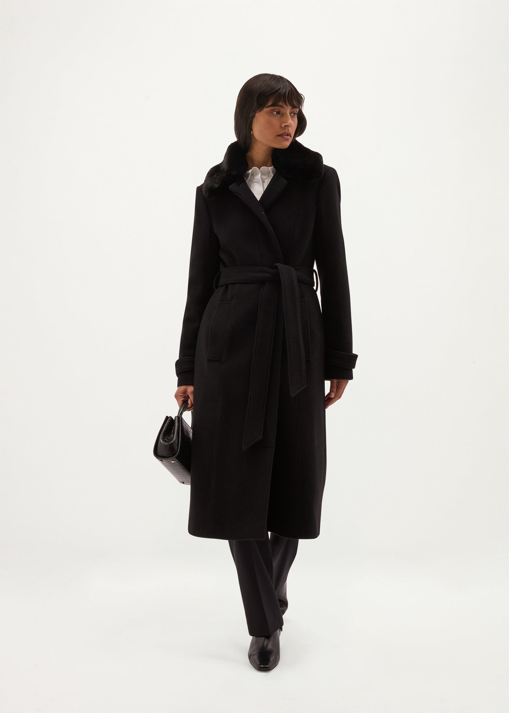 Martina Wool Cashmere Coat, Black, hi-res
