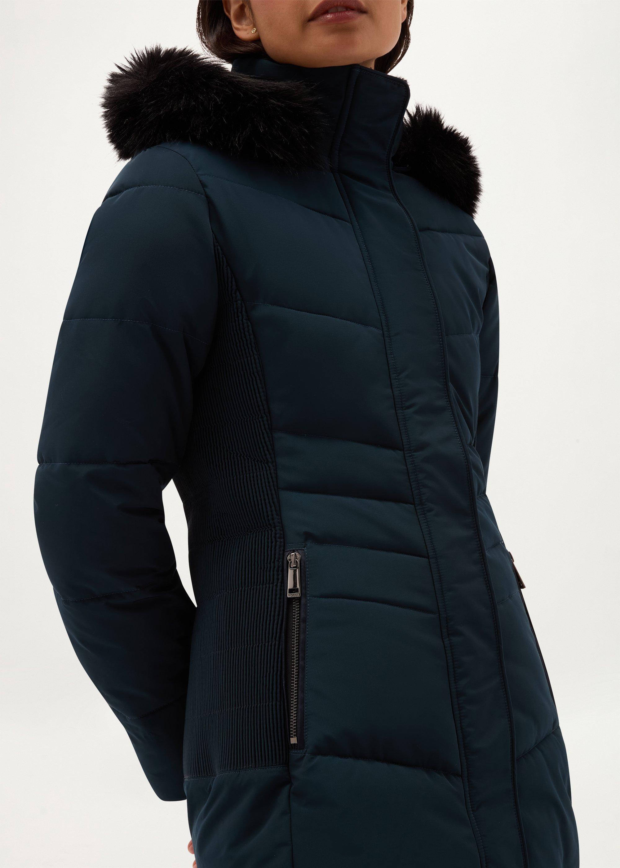 Jaymie Water Resistant Puffer, Deep Water Blue, hi-res