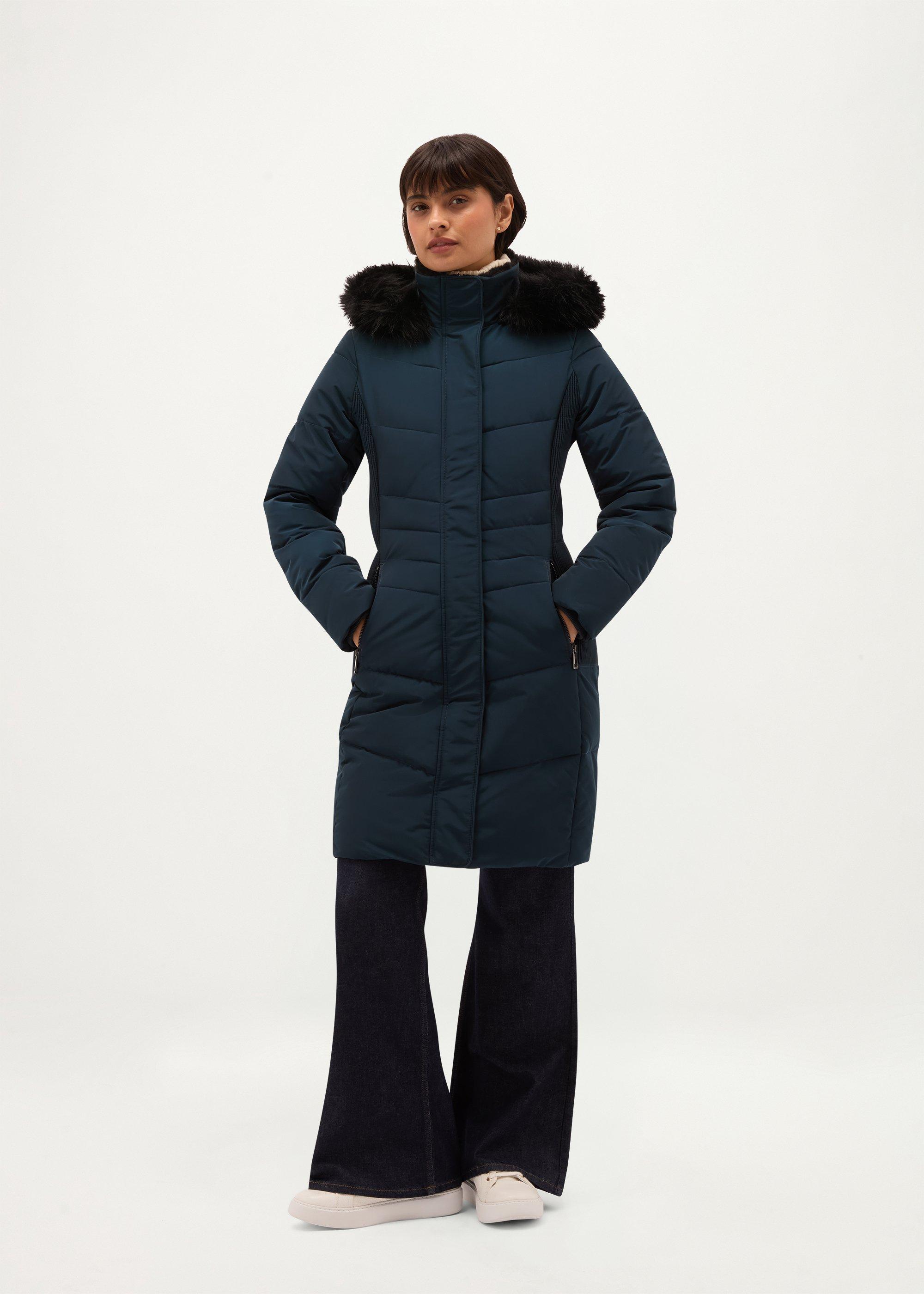 Jaymie Water Resistant Puffer, Deep Water Blue, hi-res