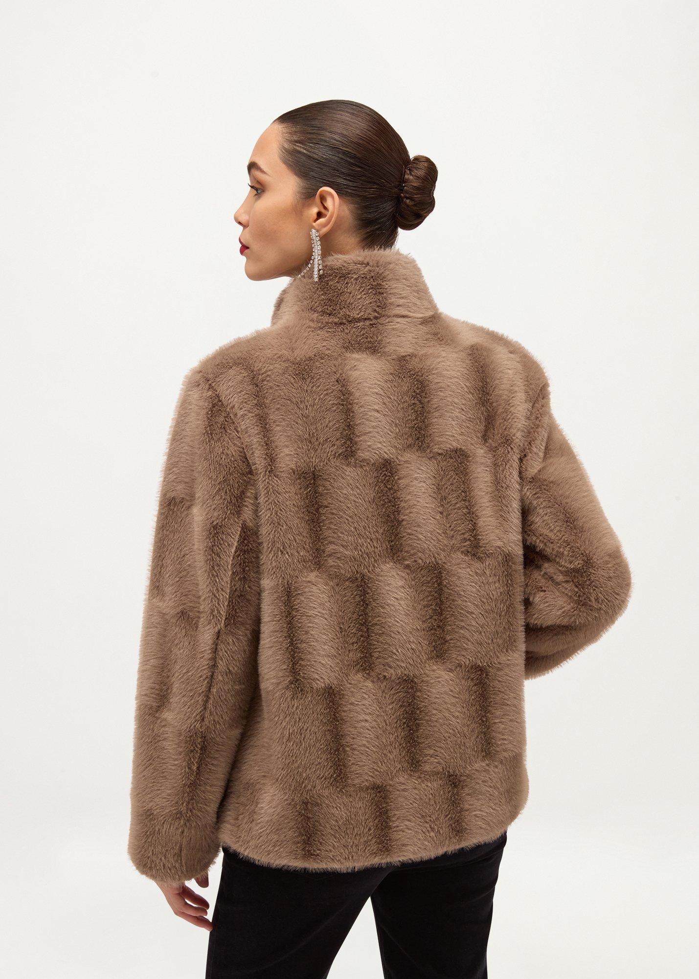 Andrea Faux Fur Coat, Mink, hi-res
