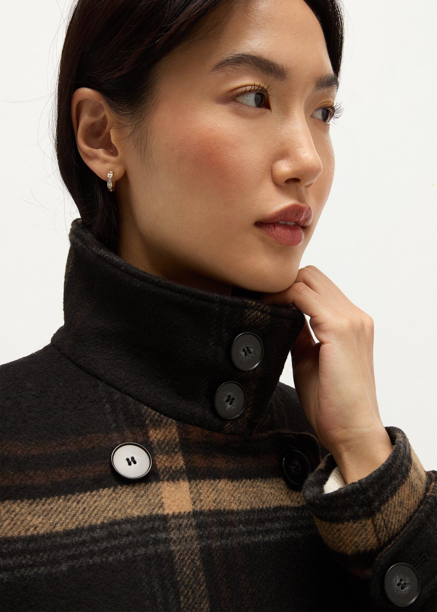 Brigitte Check Coat, Brown Multi, hi-res