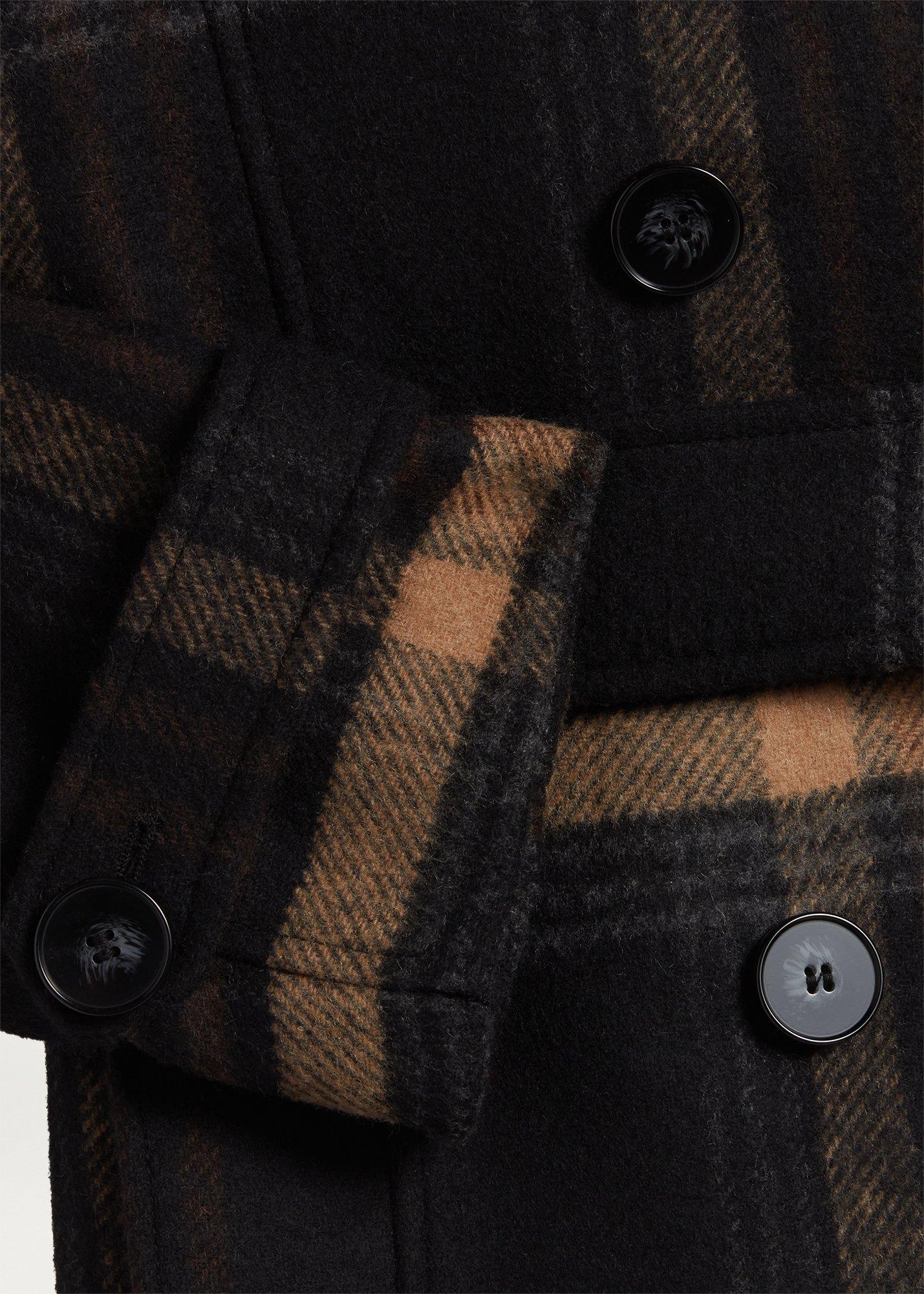 Brigitte Check Coat, Brown Multi, hi-res