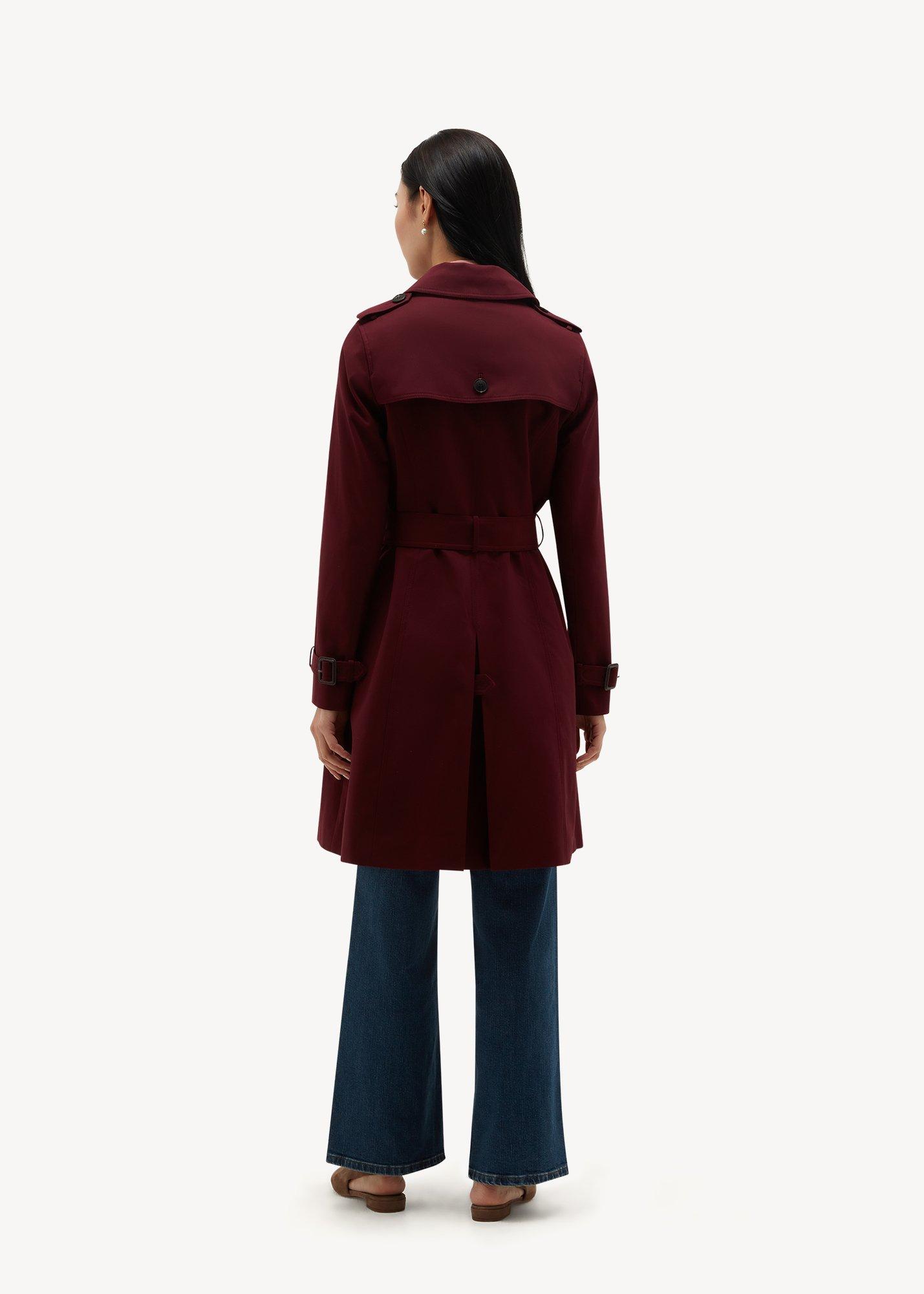 Skylar Shower Resistant Trench Coat, Fig Purple, hi-res