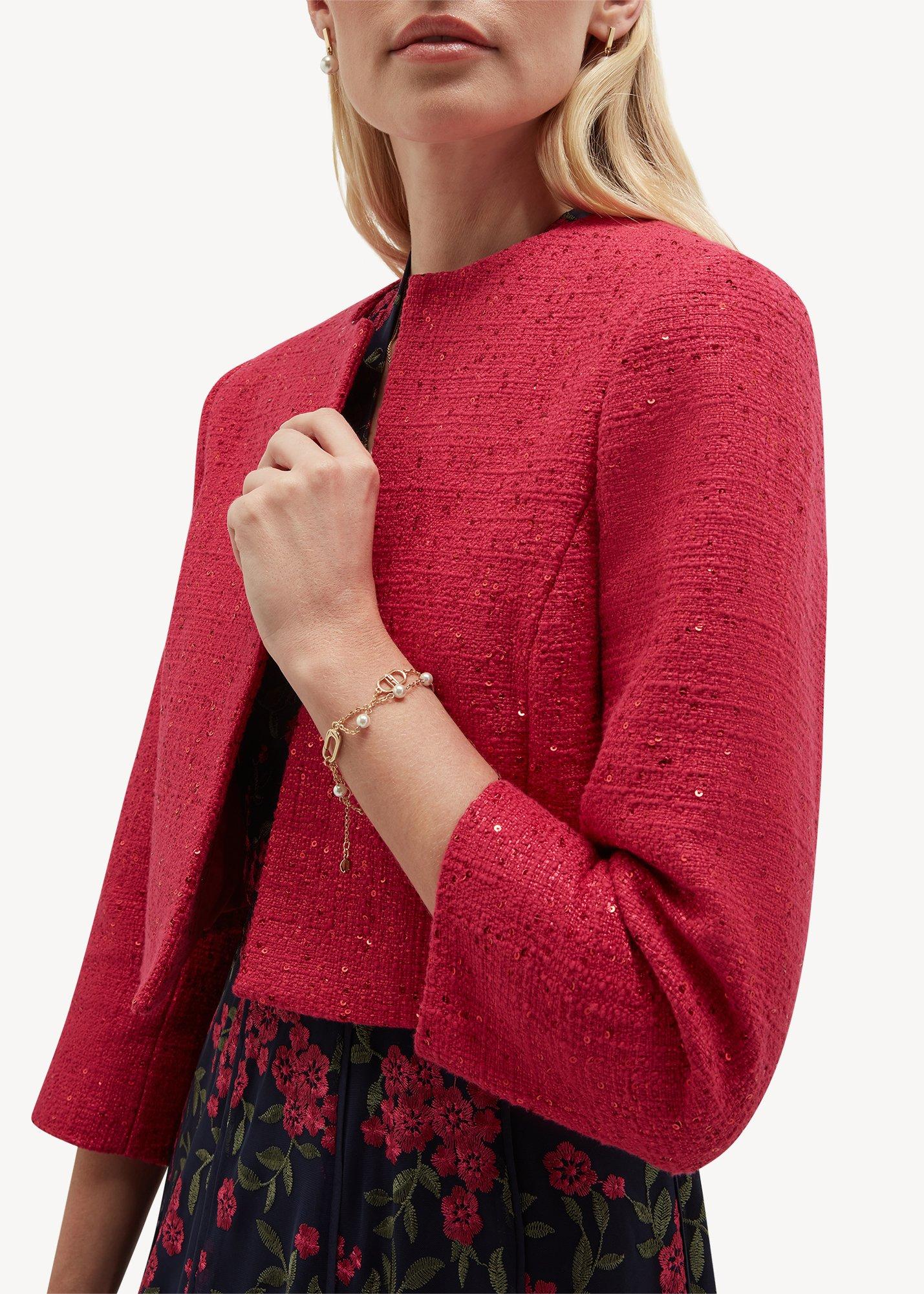 Prisha Sequin Tweed Jacket, Mulberry Pink, hi-res