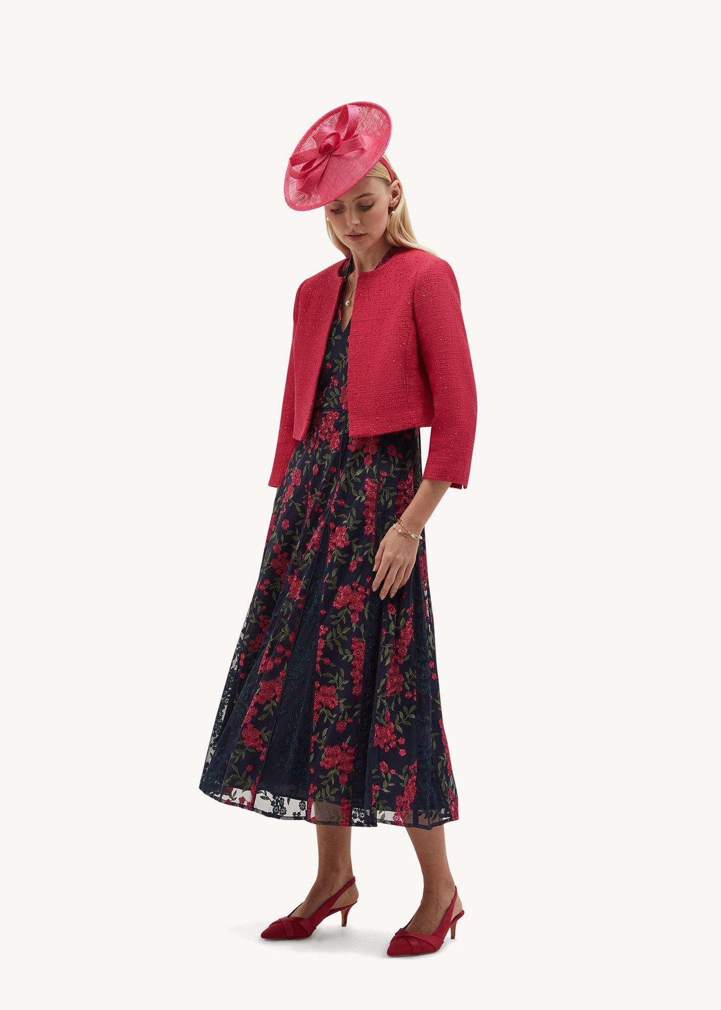 Prisha Sequin Tweed Jacket, Mulberry Pink, hi-res