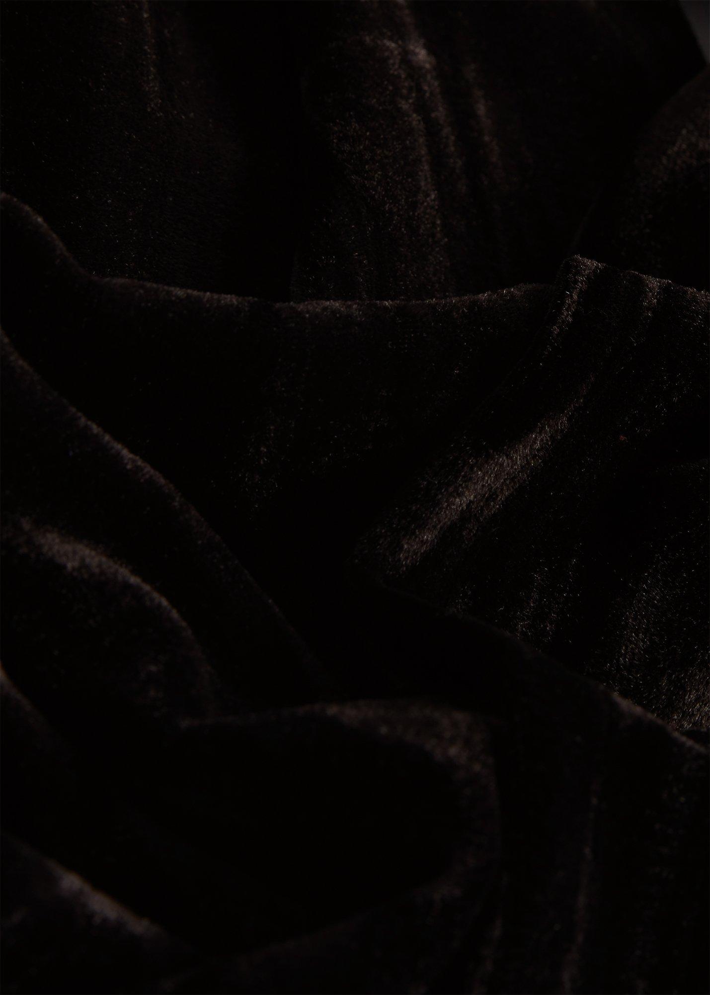 Tafara Velvet Scarf, Black, hi-res
