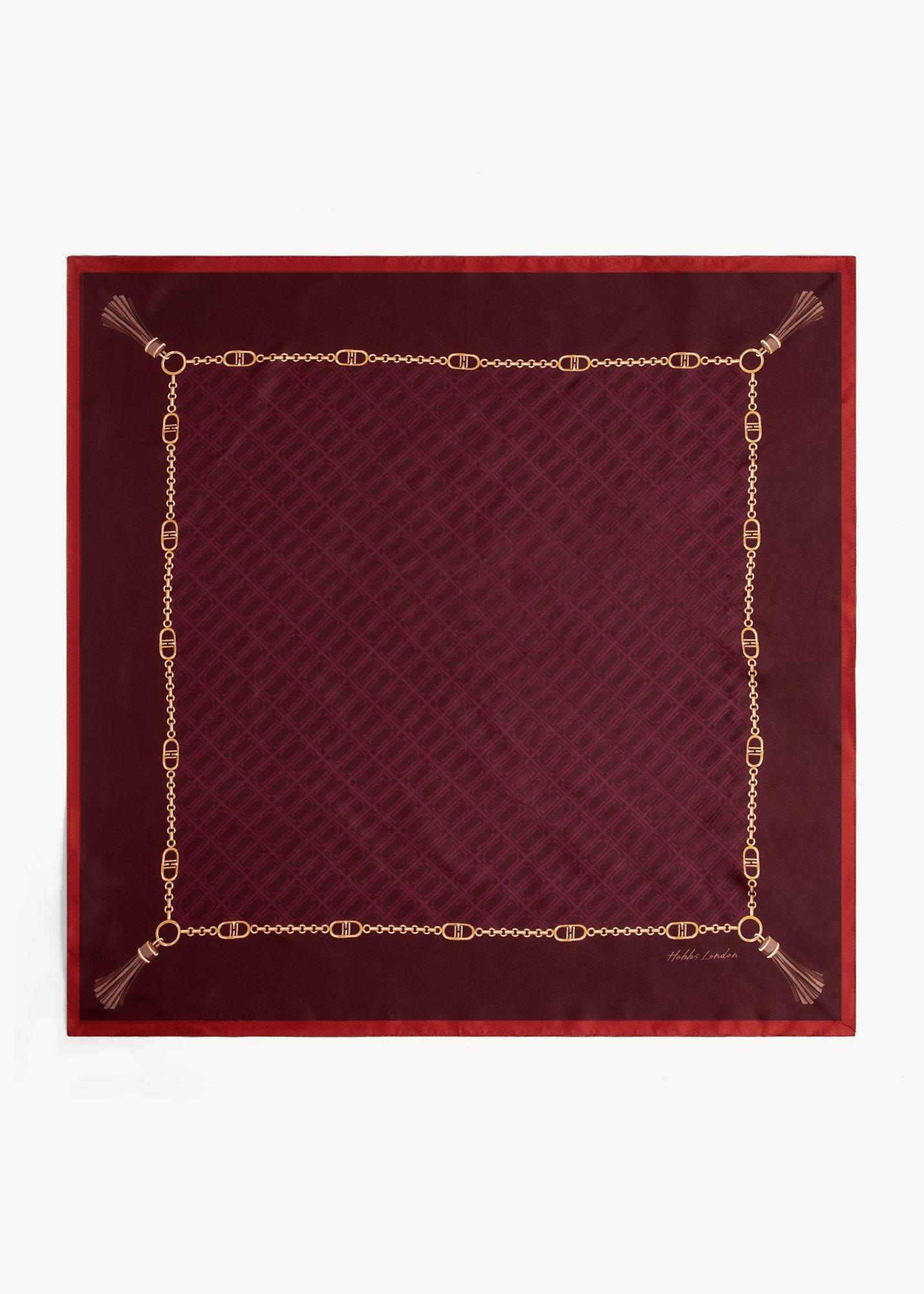 Amy Silk Scarf, Fig Purple, hi-res