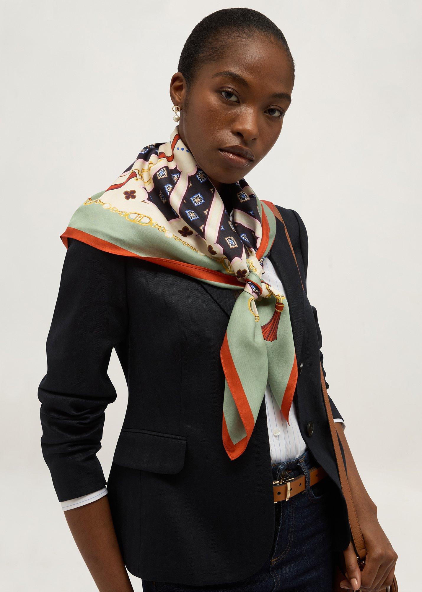 Beth Silk Scarf, Multi, hi-res