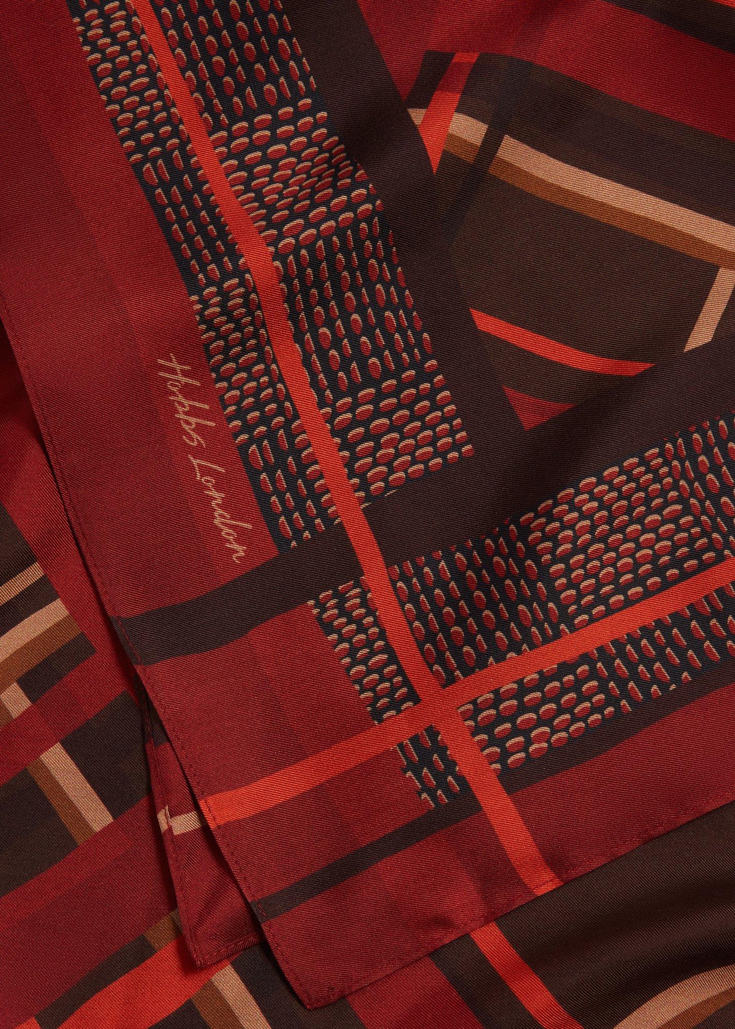 Maddy Silk Scarf, Red Multi, hi-res