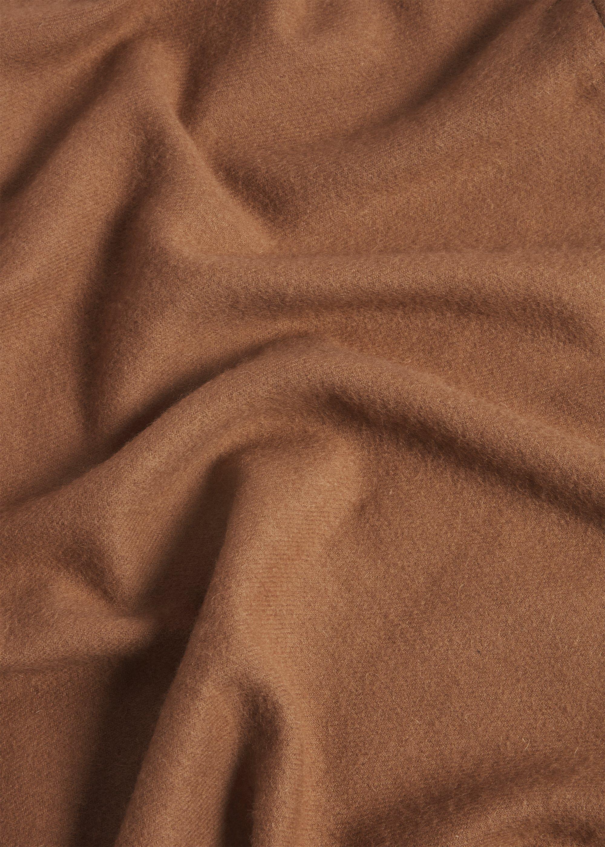 Charley Triangle Wool Scarf, Dark Camel, hi-res