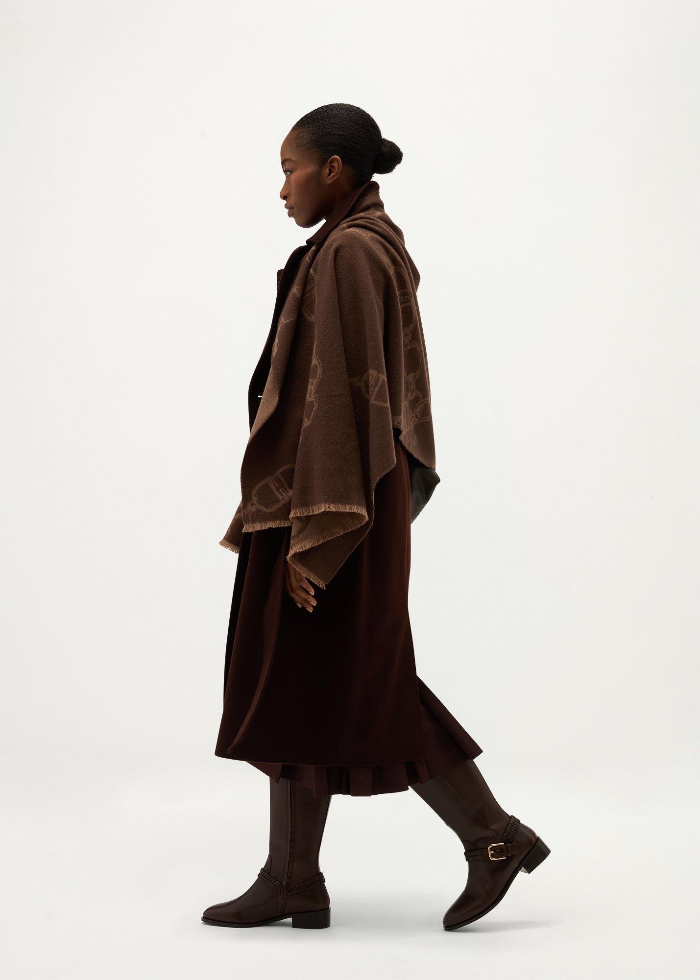 Adley Wide Scarf, Alder Brown, hi-res
