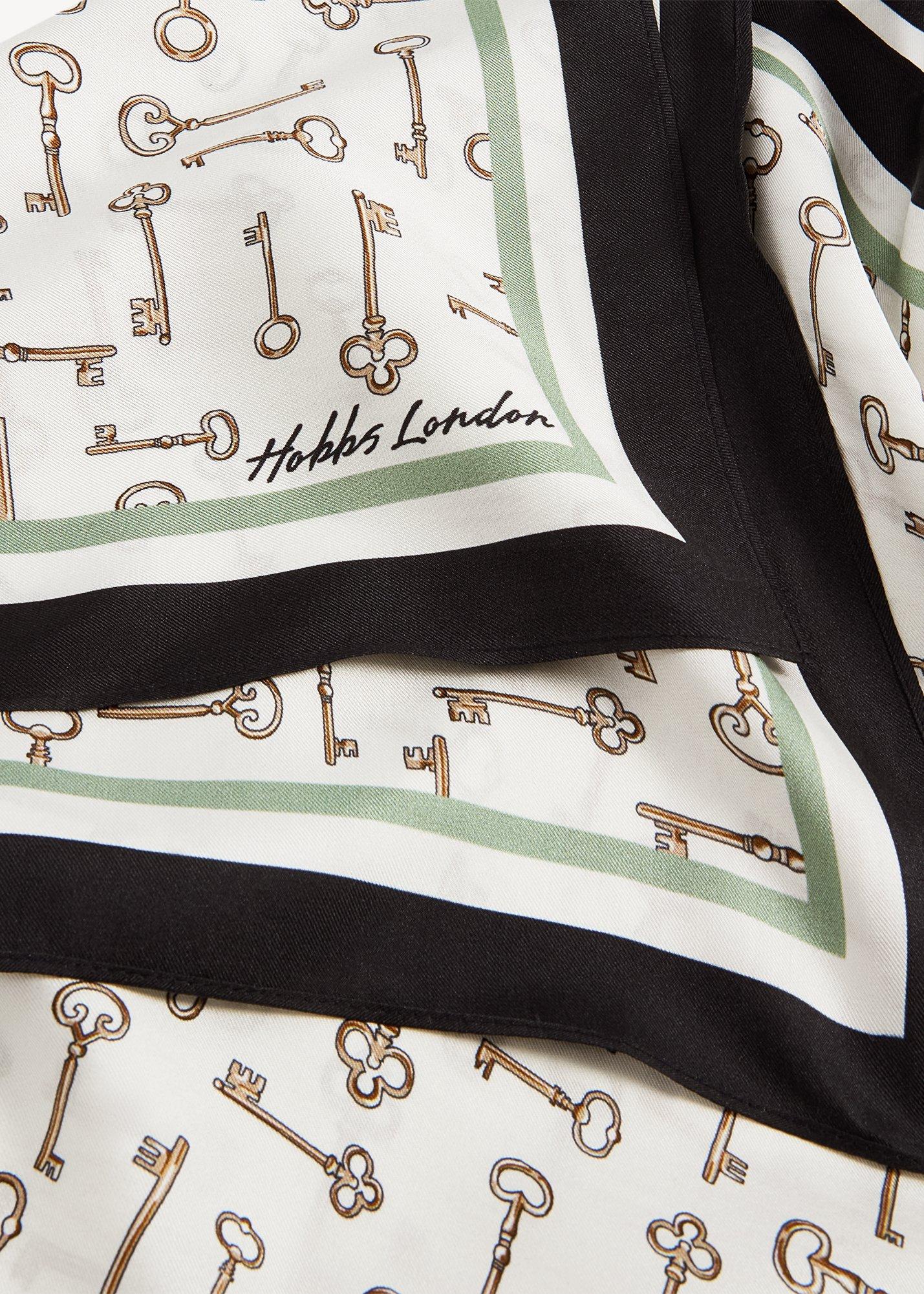 Kayley Silk Scarf, Ivory Multi, hi-res