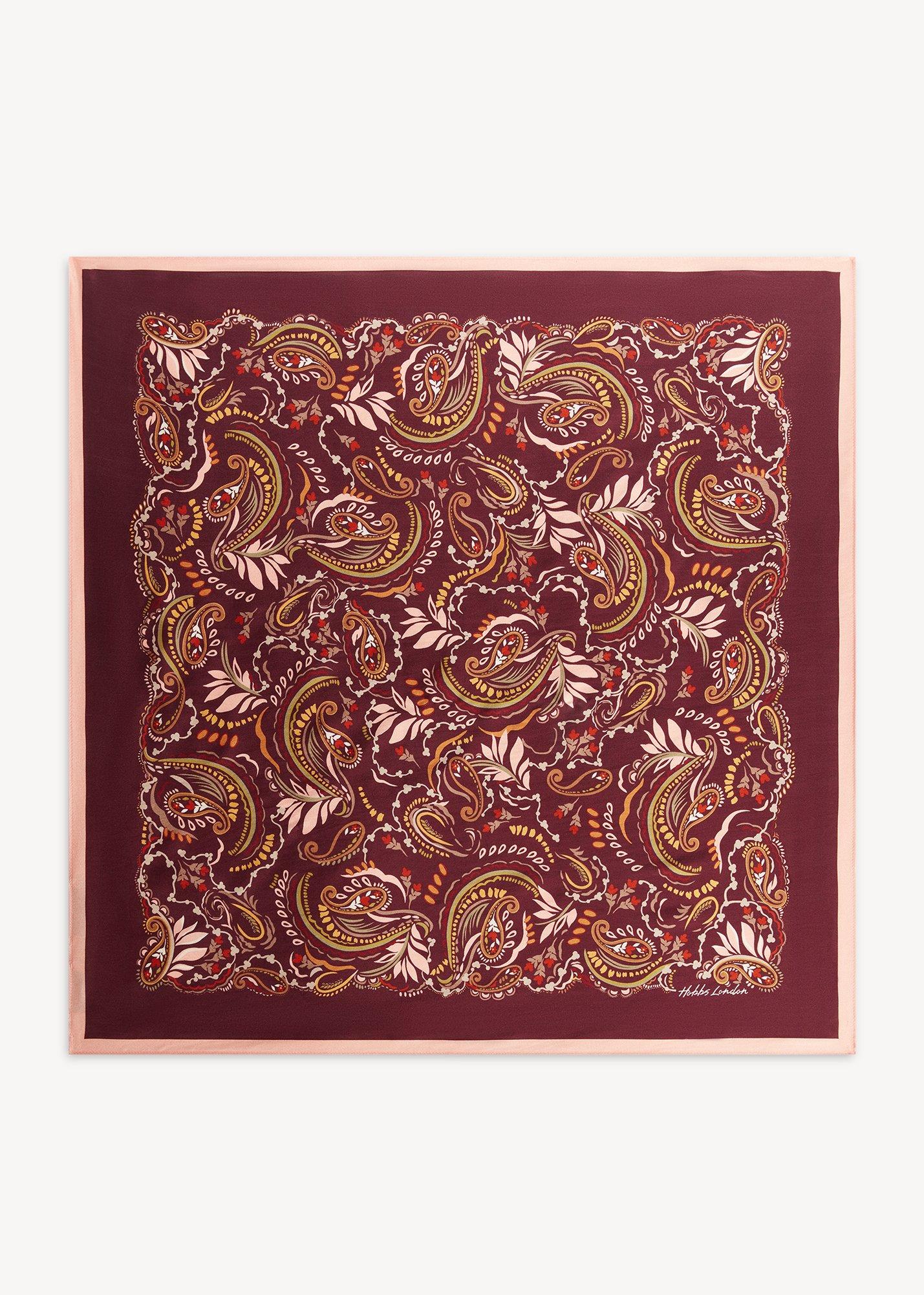 Ana Silk Scarf, Purple Multi, hi-res