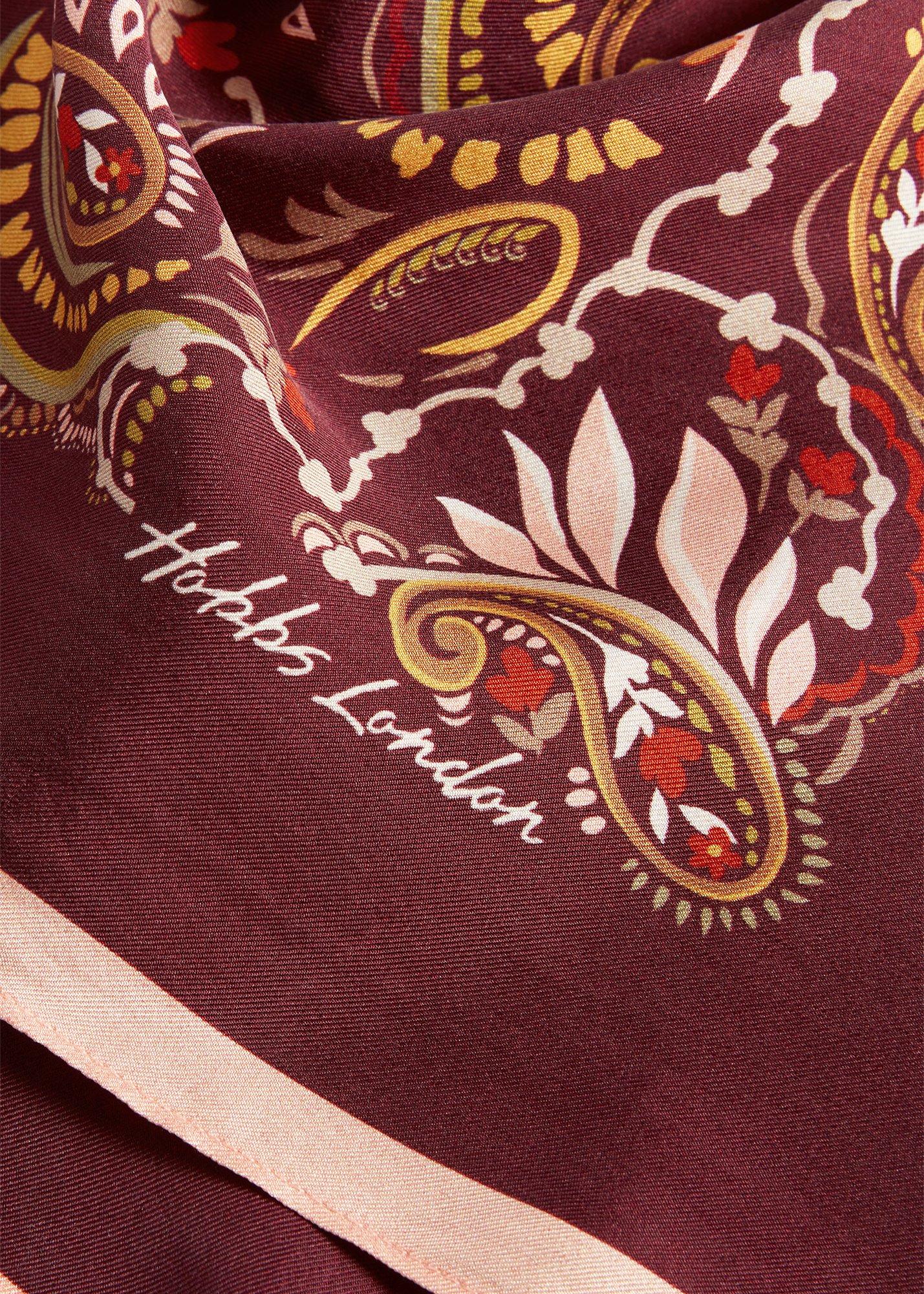 Ana Silk Scarf, Purple Multi, hi-res