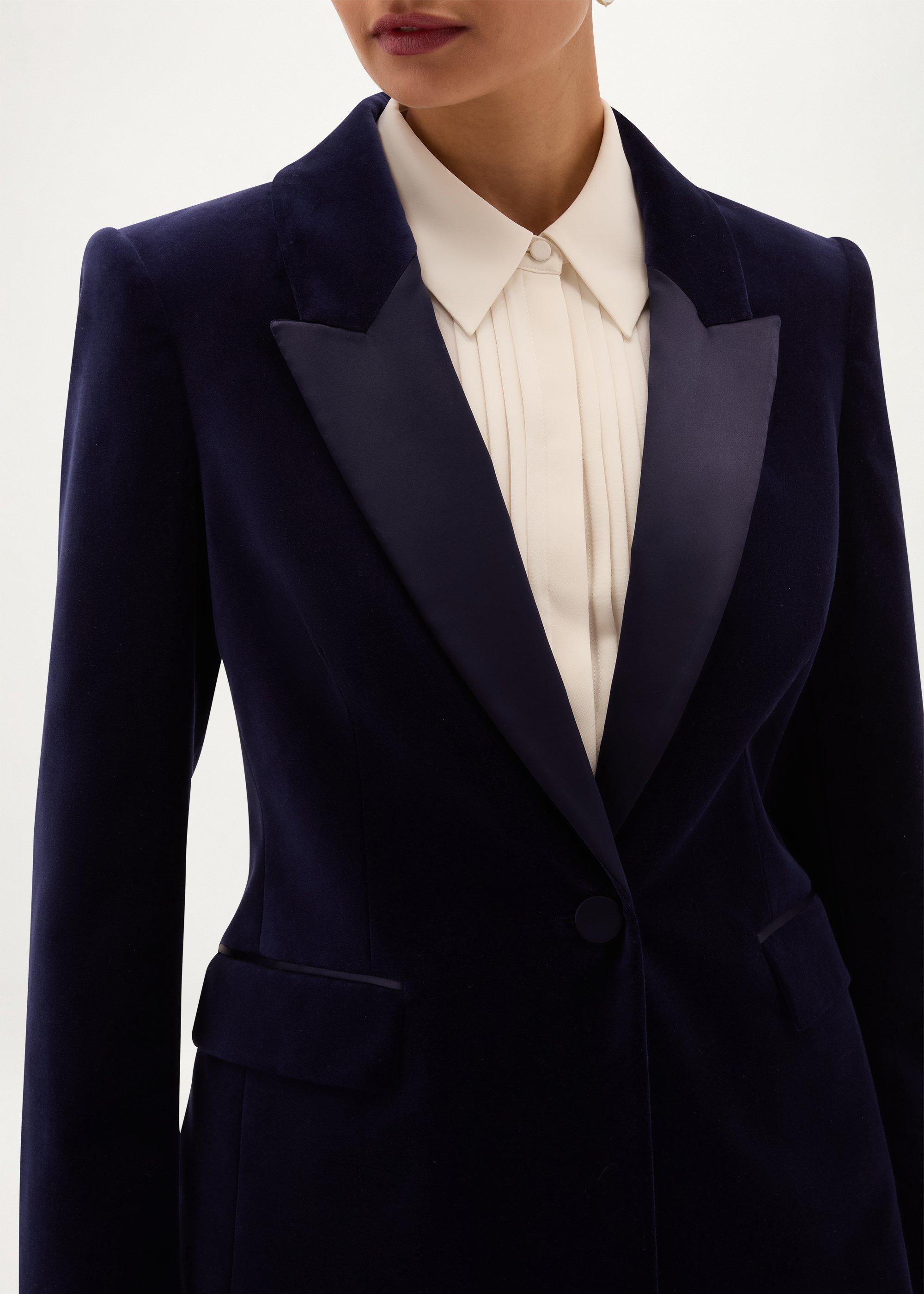 Hather Velvet Jacket, Midnight, hi-res