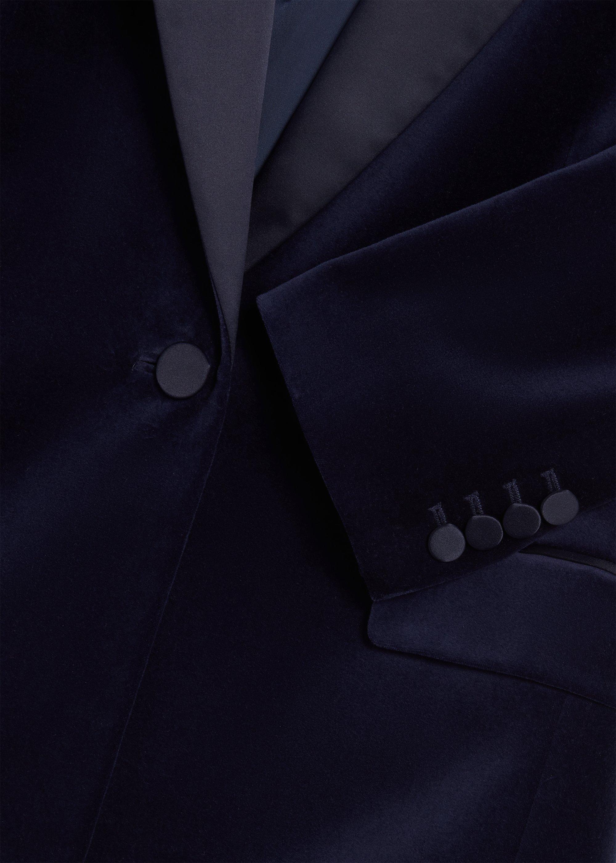 Petite Heather Velvet Jacket, Midnight, hi-res