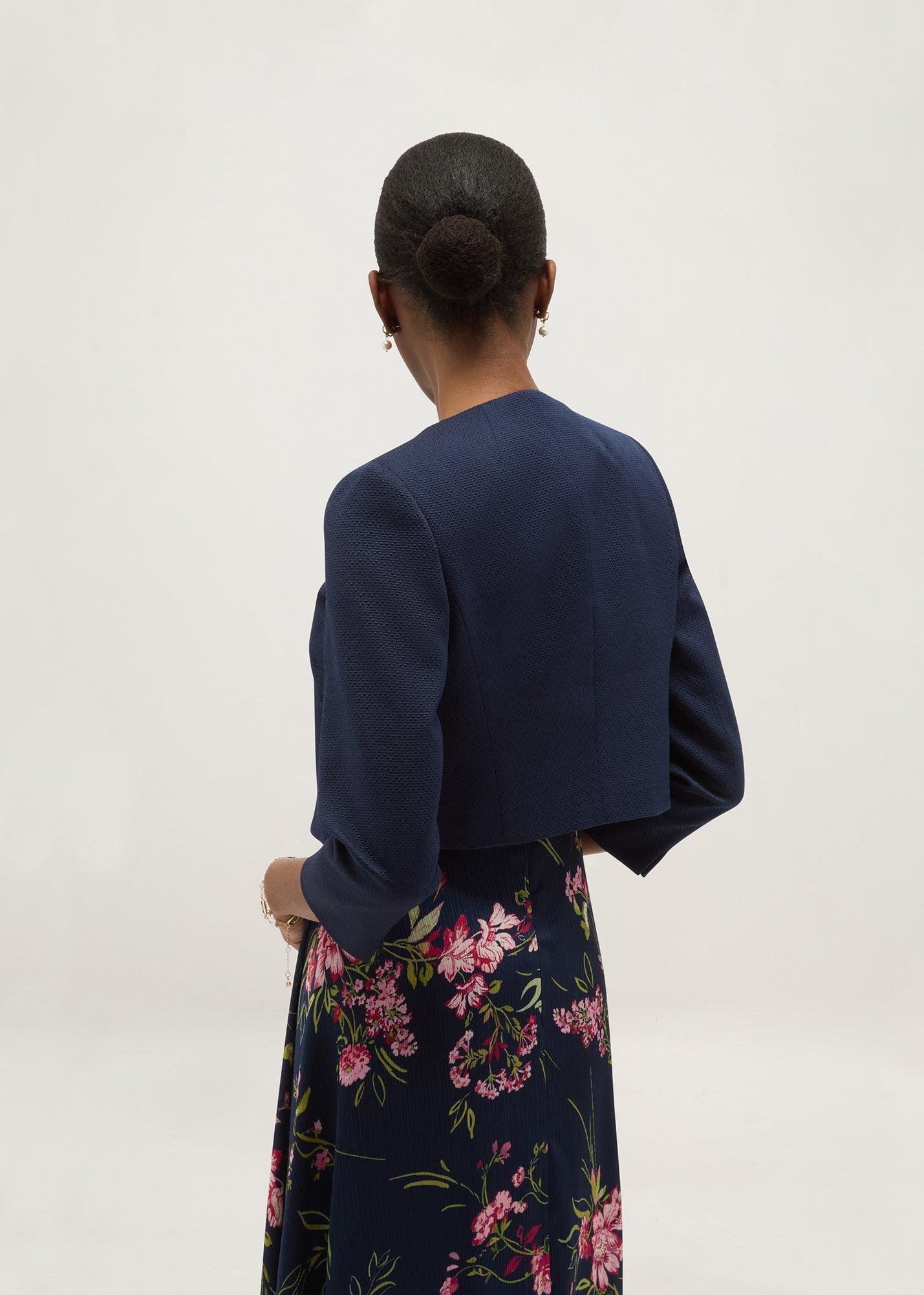 Elize Textured Jacket, Midnight Navy, hi-res