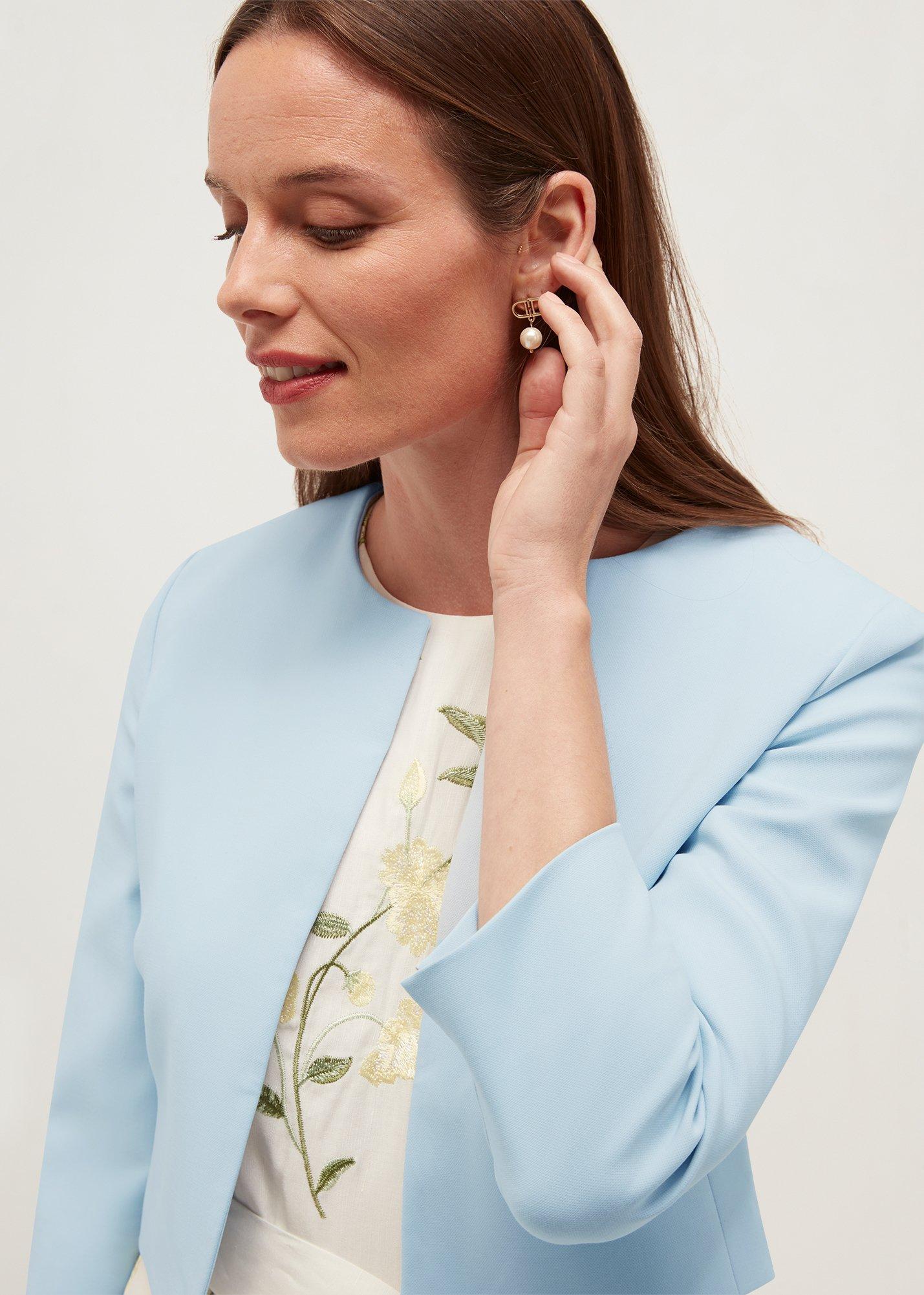 Elize Textured Jacket, Pale Blue, hi-res