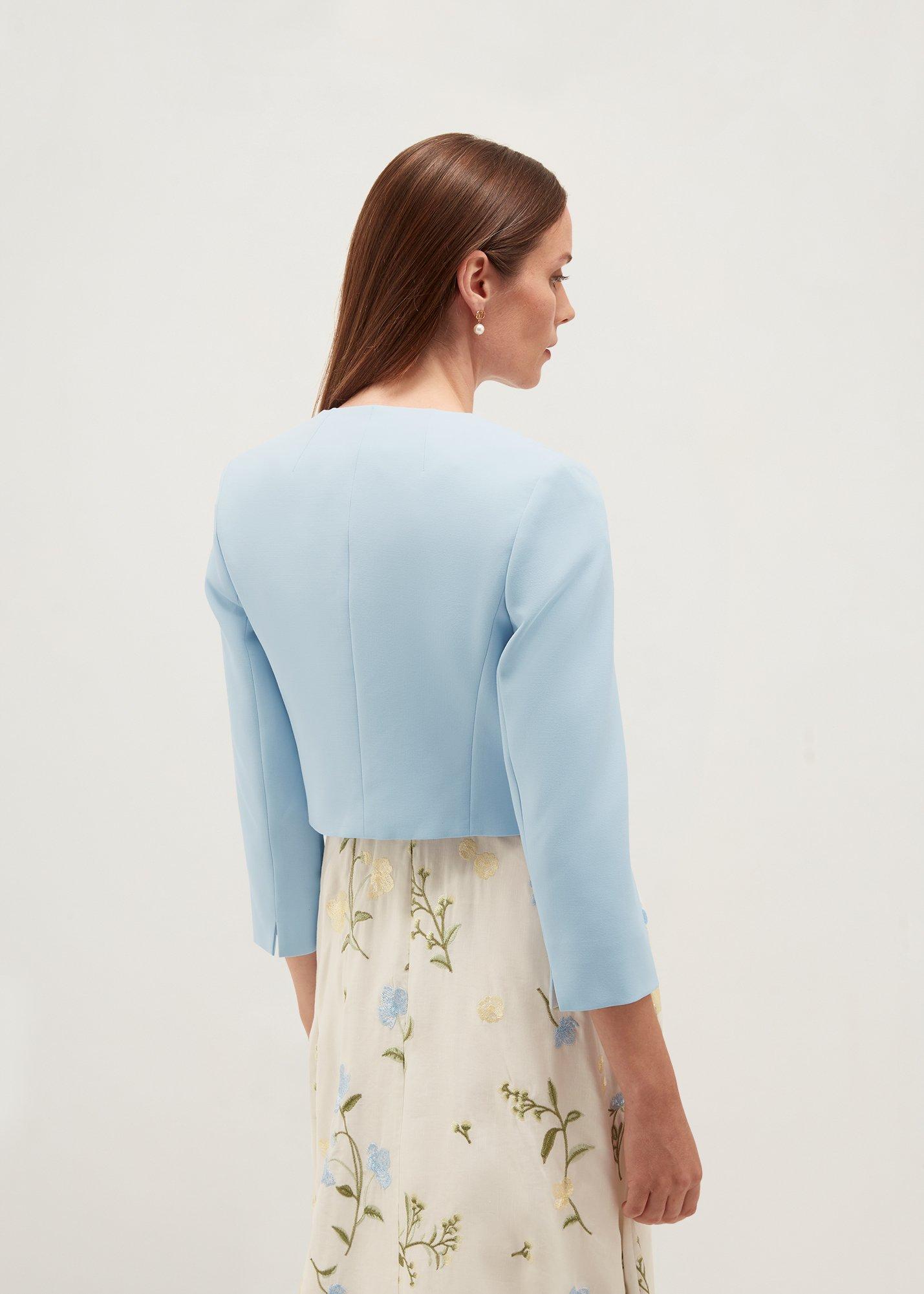 Elize Textured Jacket, Pale Blue, hi-res