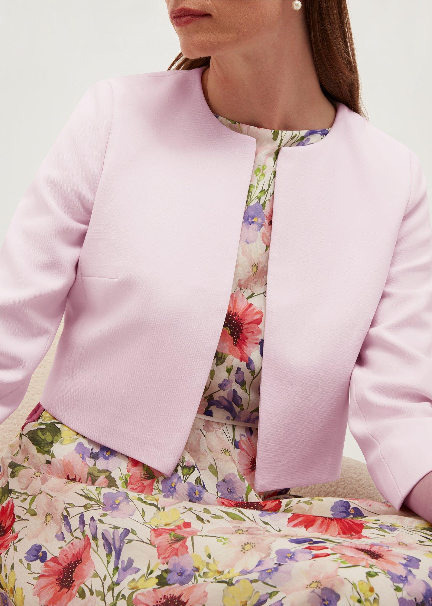 Elize Textured Jacket, Pale Pink, hi-res
