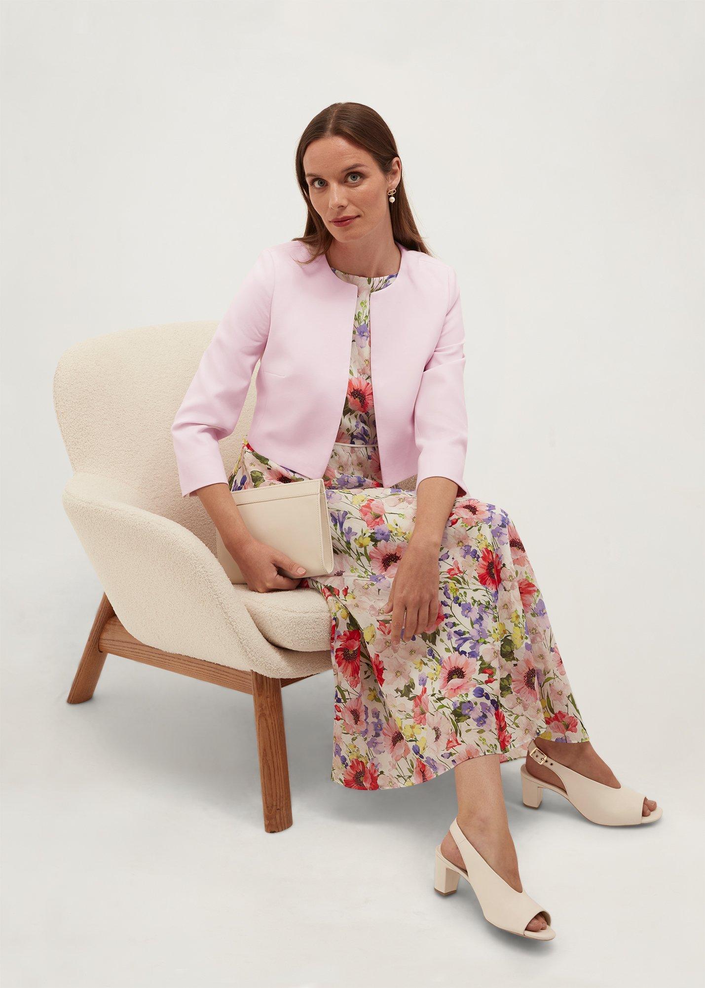 Elize Textured Jacket, Pale Pink, hi-res