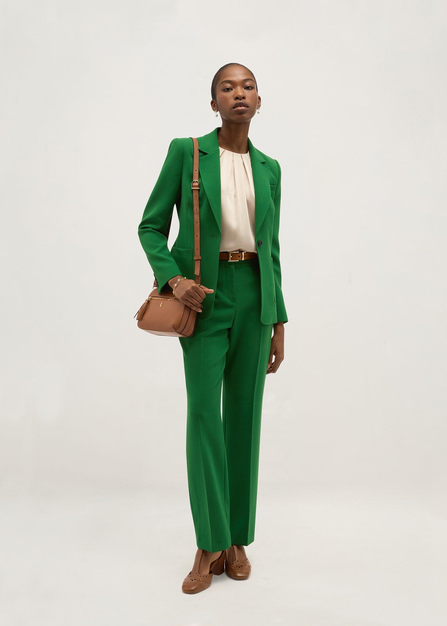 Haley Single Breasted Jacket, Spruce Green, hi-res