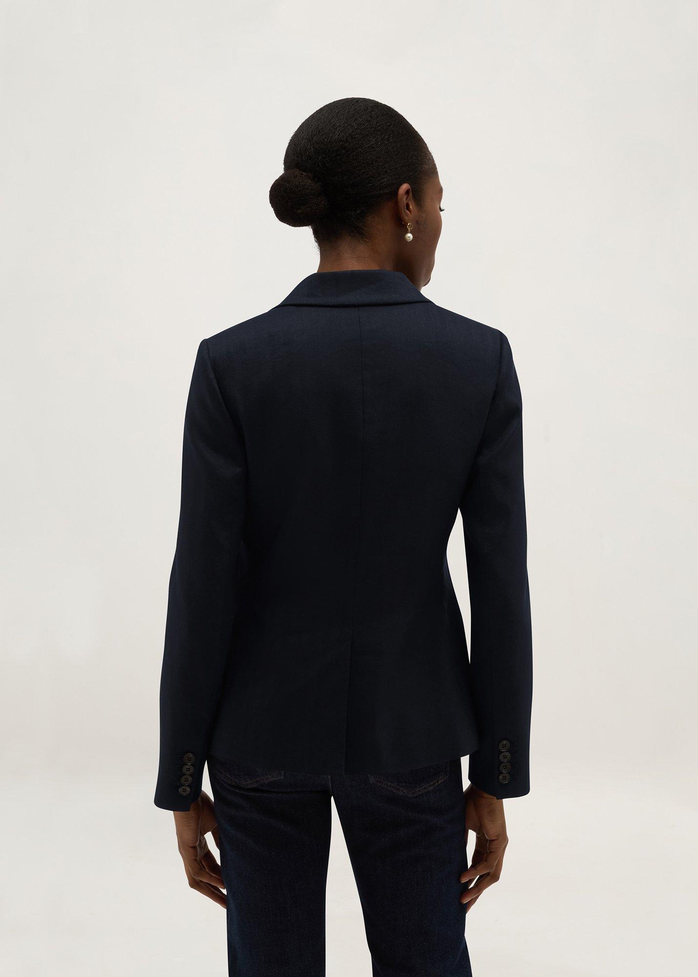 Analise Herringbone Jacket, Navy, hi-res