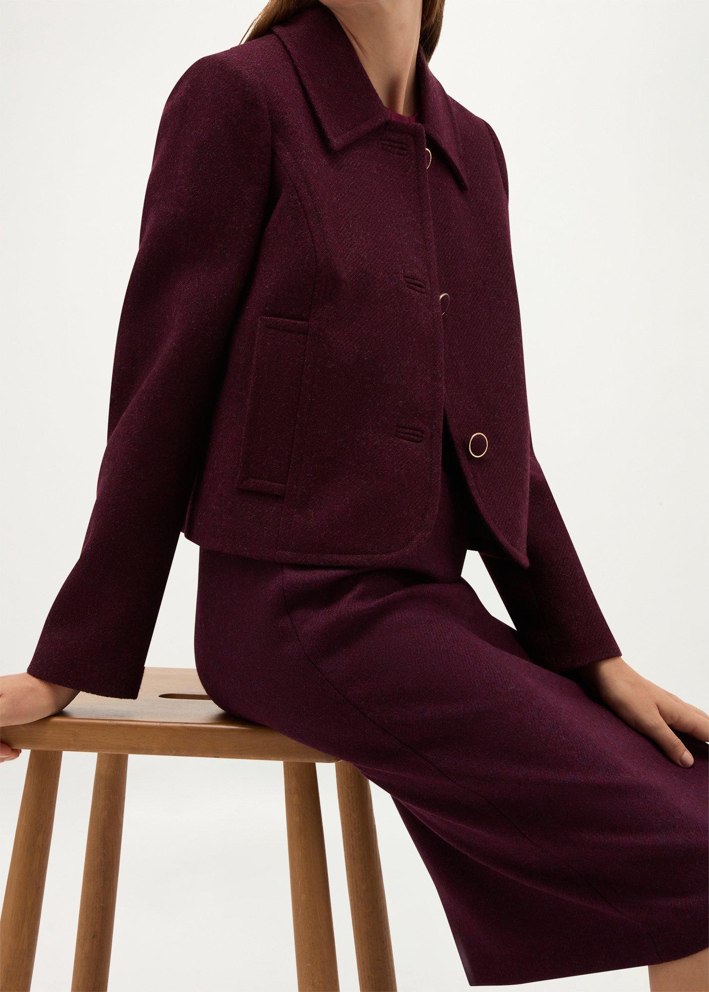 Adeen Wool Jacket, Fig Purple, hi-res