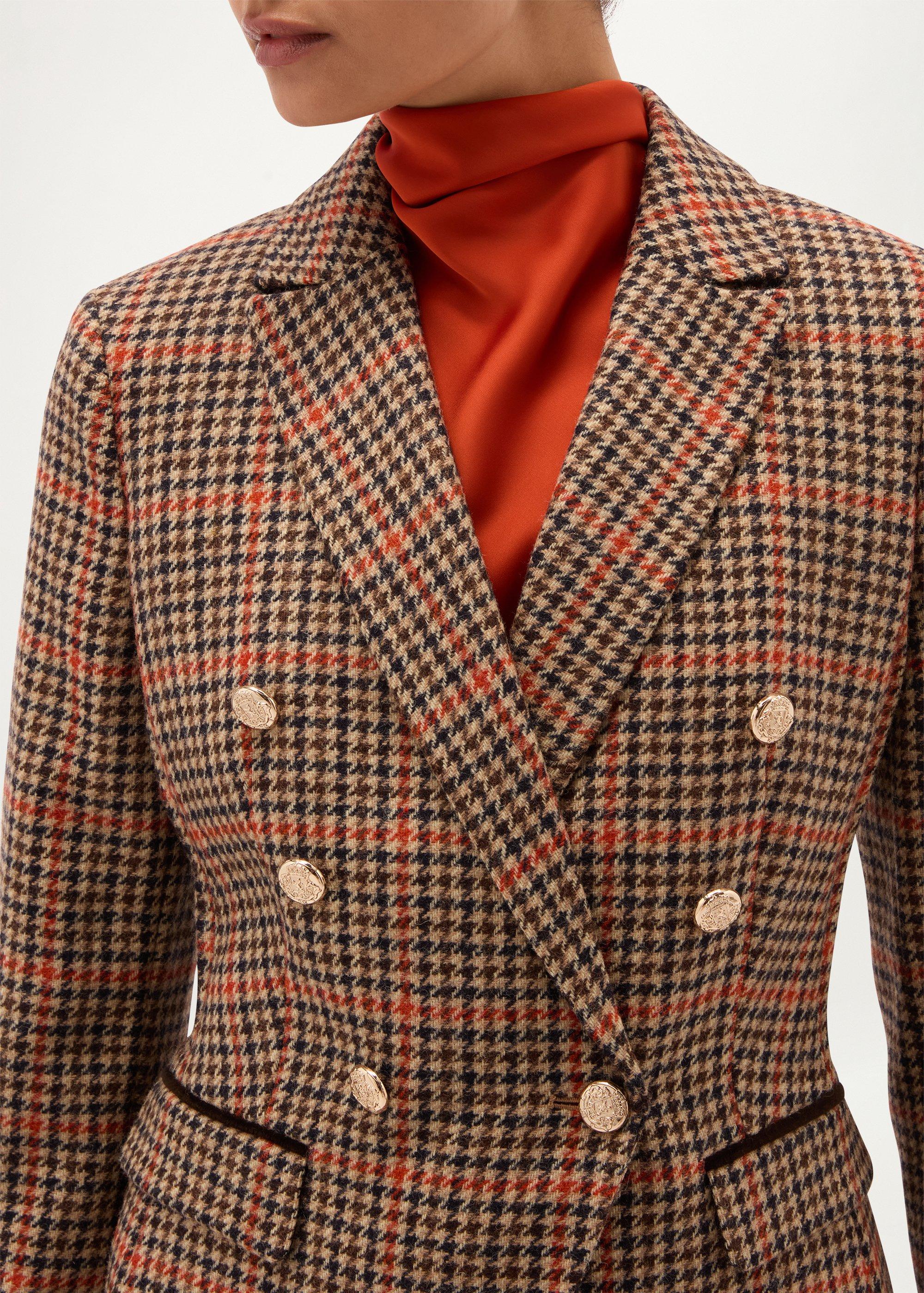 Henrietta Wool Jacket, Brown Multi, hi-res
