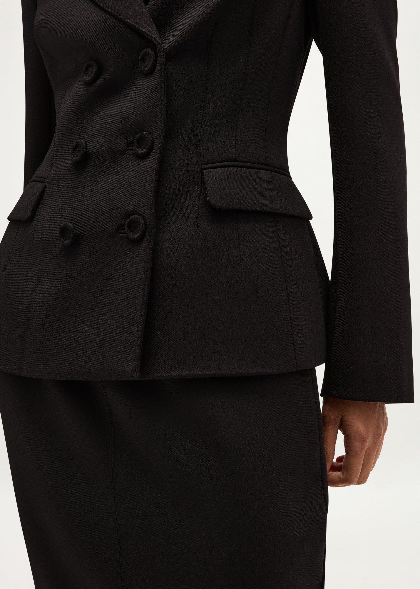 Lavinia Wool Blend Jacket, Black, hi-res