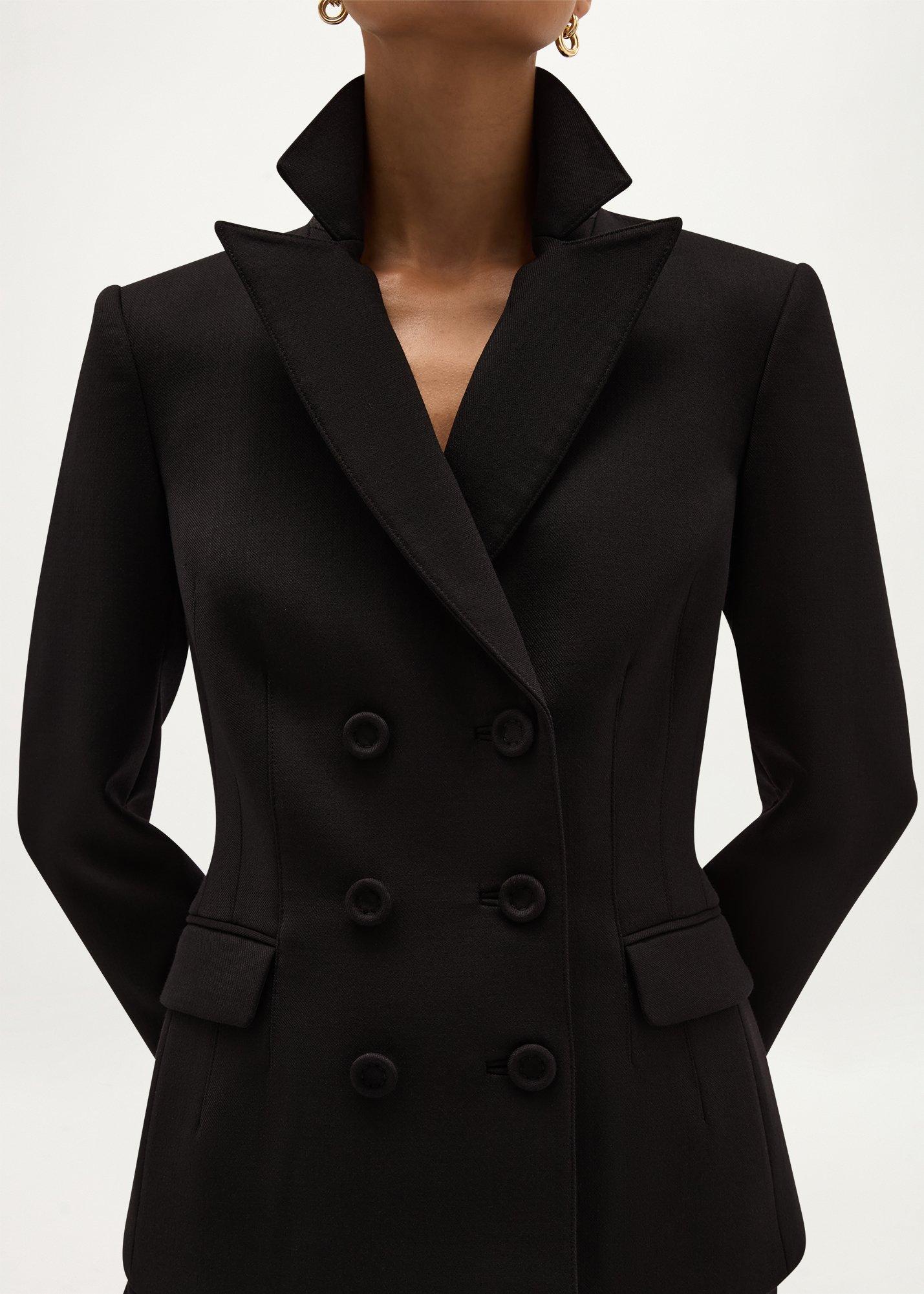 Lavinia Wool Blend Jacket, Black, hi-res