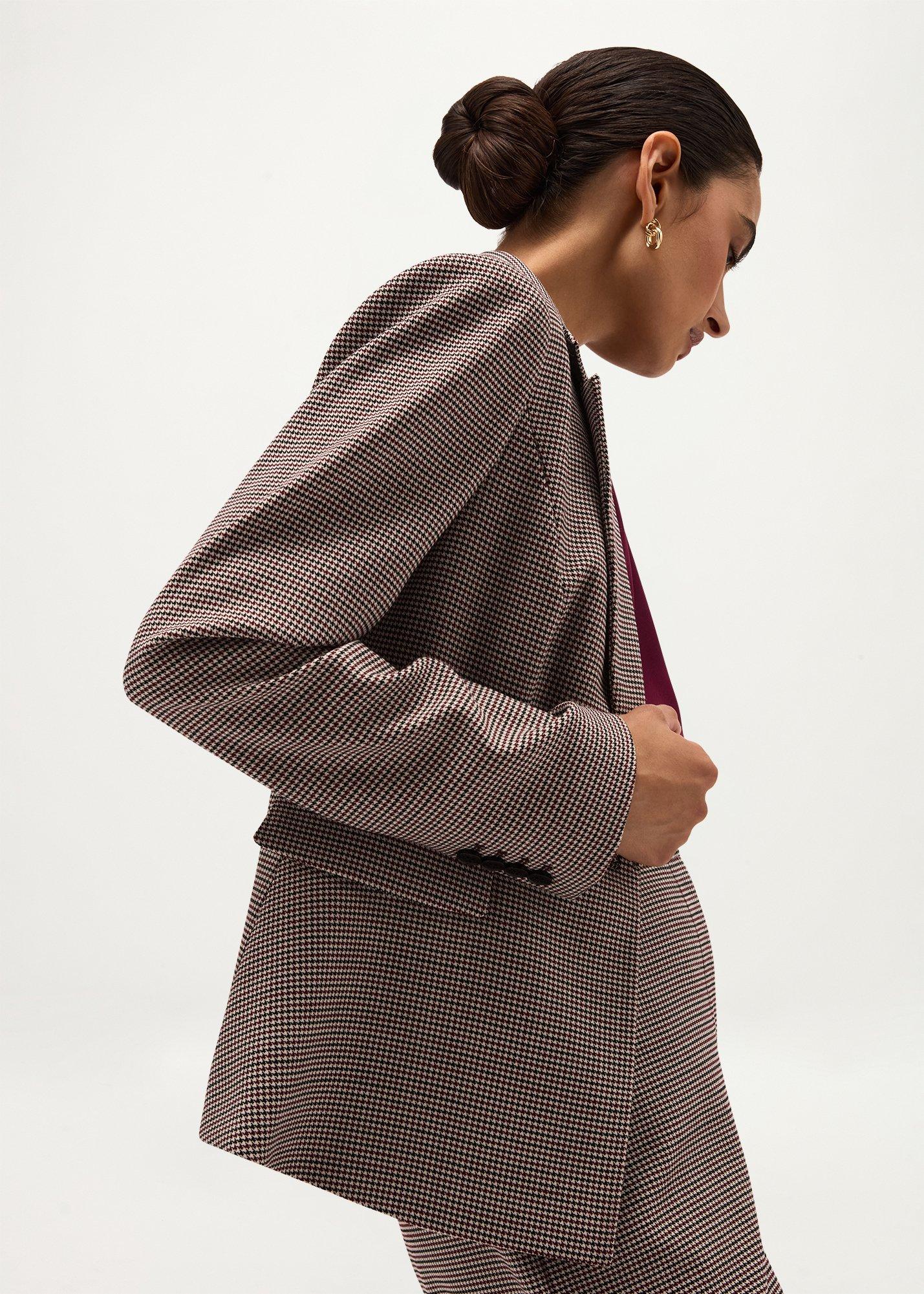 Imogen Wool Blend Jacket, Plum Multi, hi-res