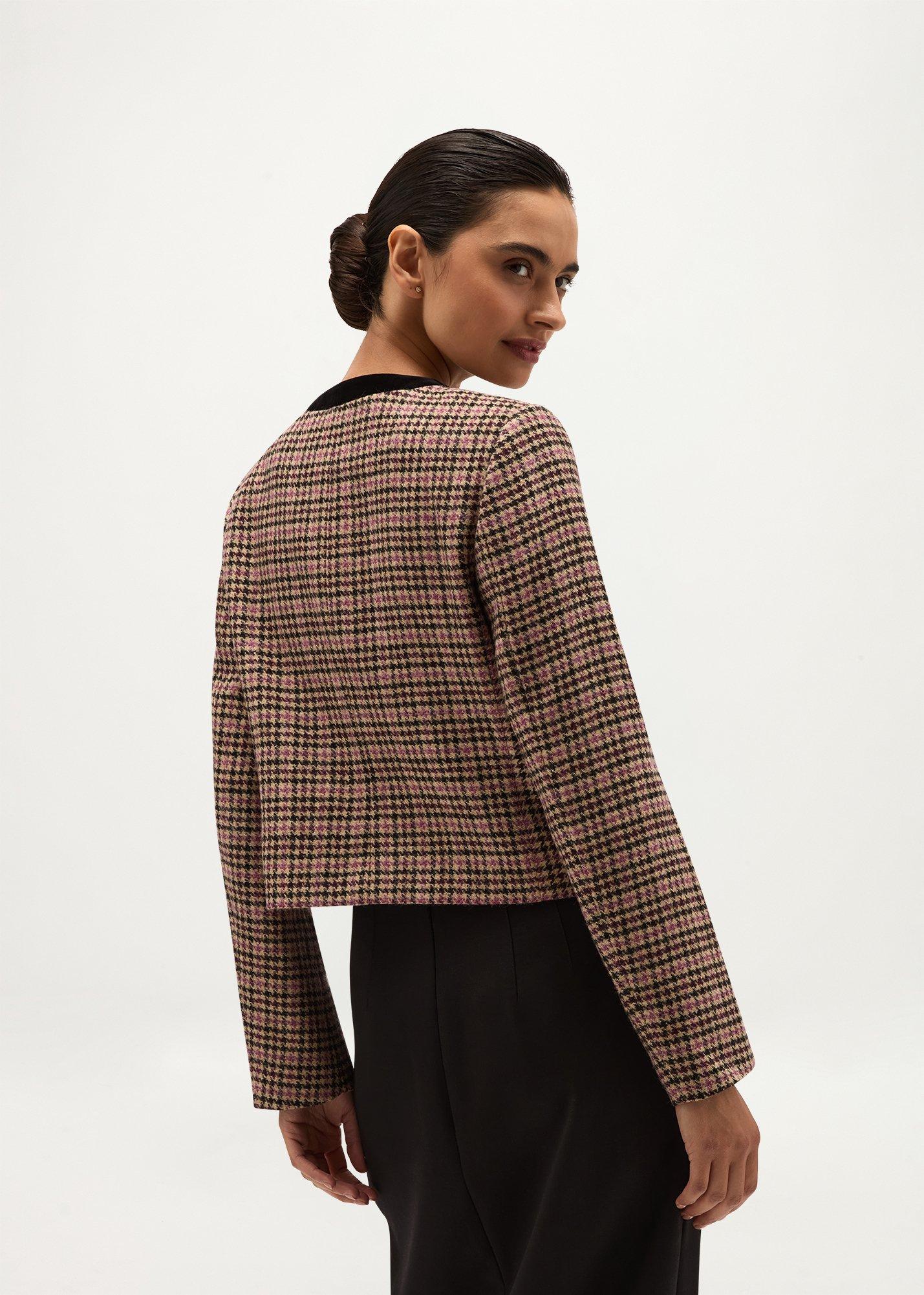 Hermione Wool Jacket, Plum Multi, hi-res