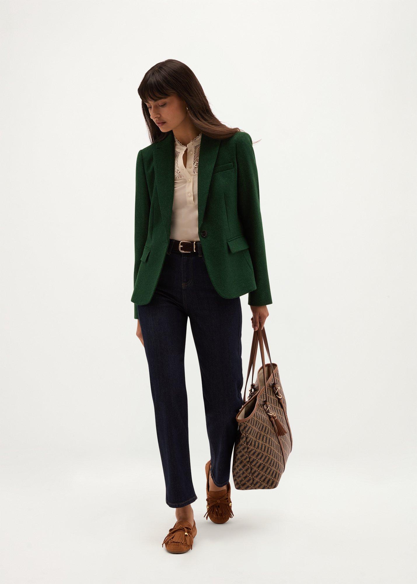 Petite Blake Jacket, Dark Green, hi-res