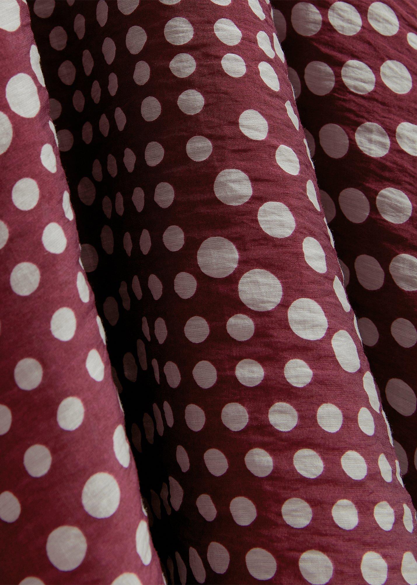 Agnes Spot Dress, Plum Ivory, hi-res