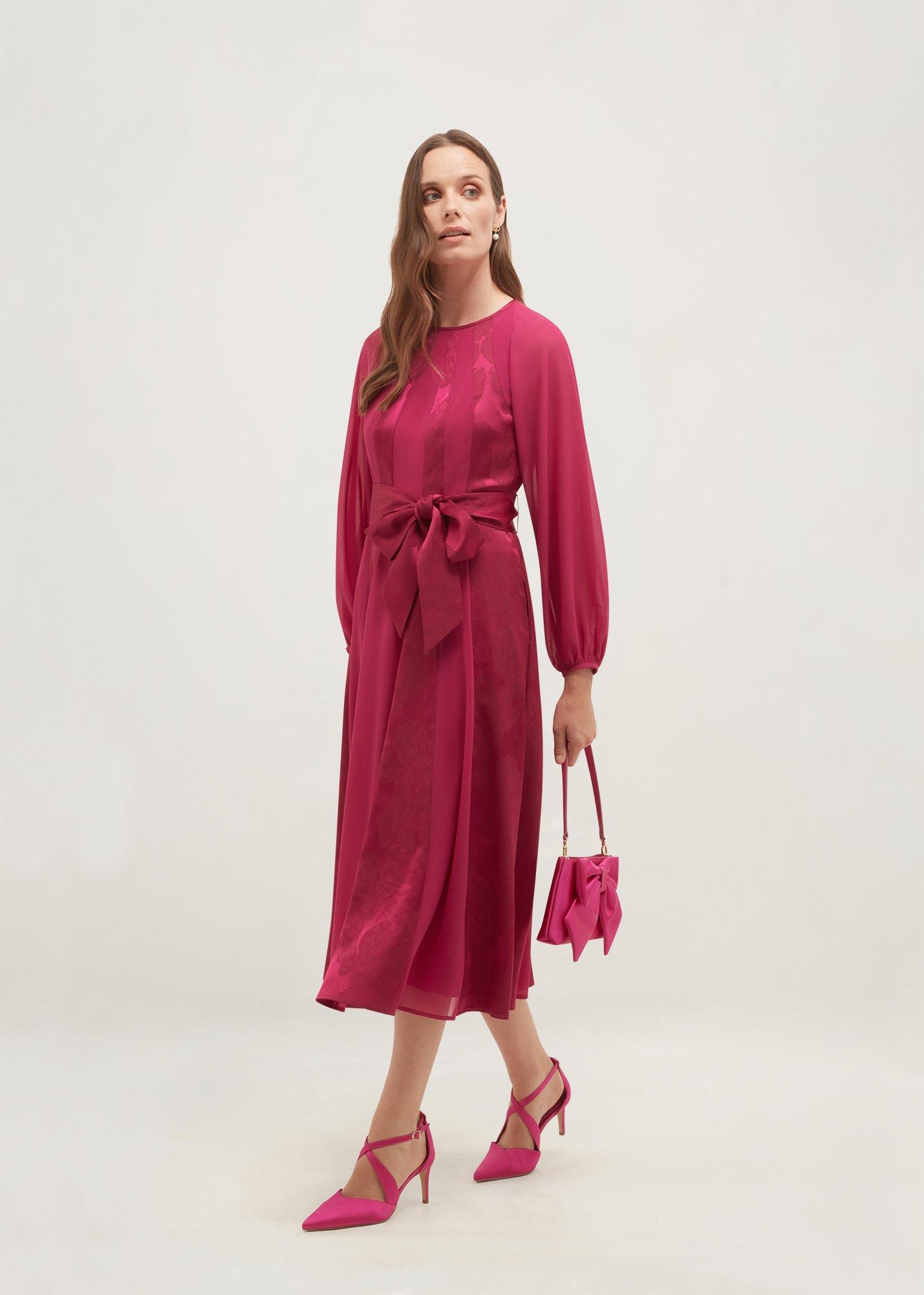 Loren Jacquard Dress, Topaz Pink, hi-res