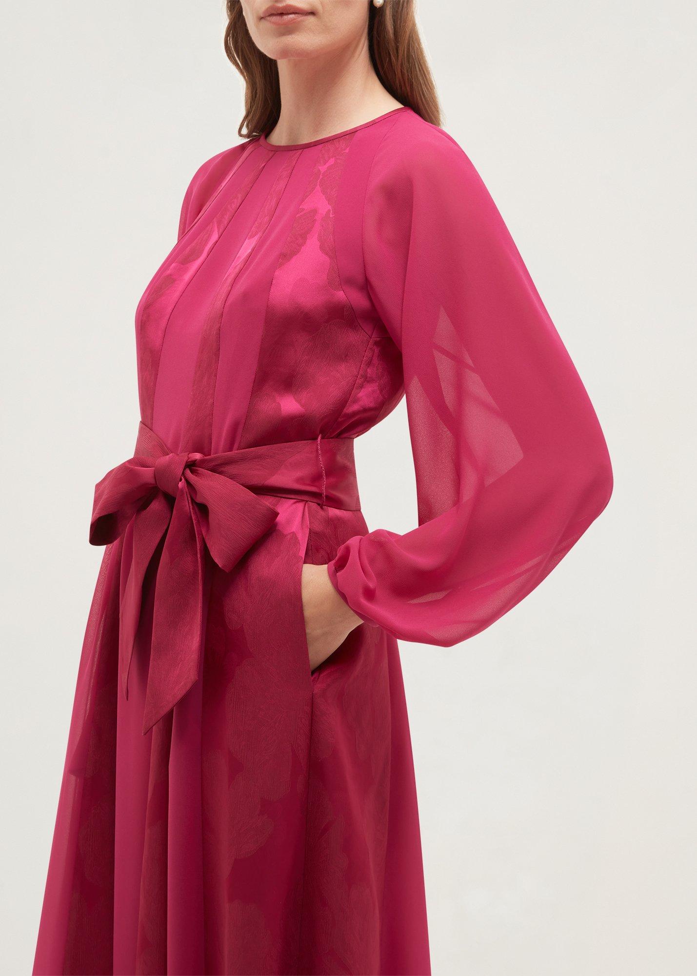 Petite Loren Jacquard Dress, Topaz Pink, hi-res