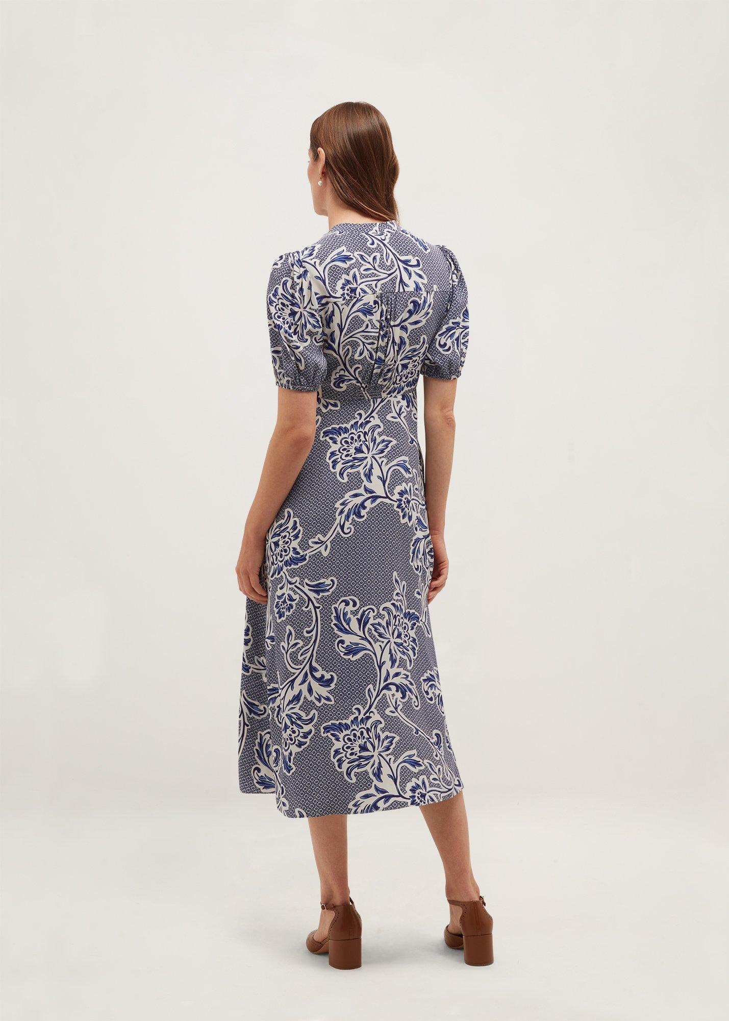 Sidonie Dress, Blue Cream, hi-res