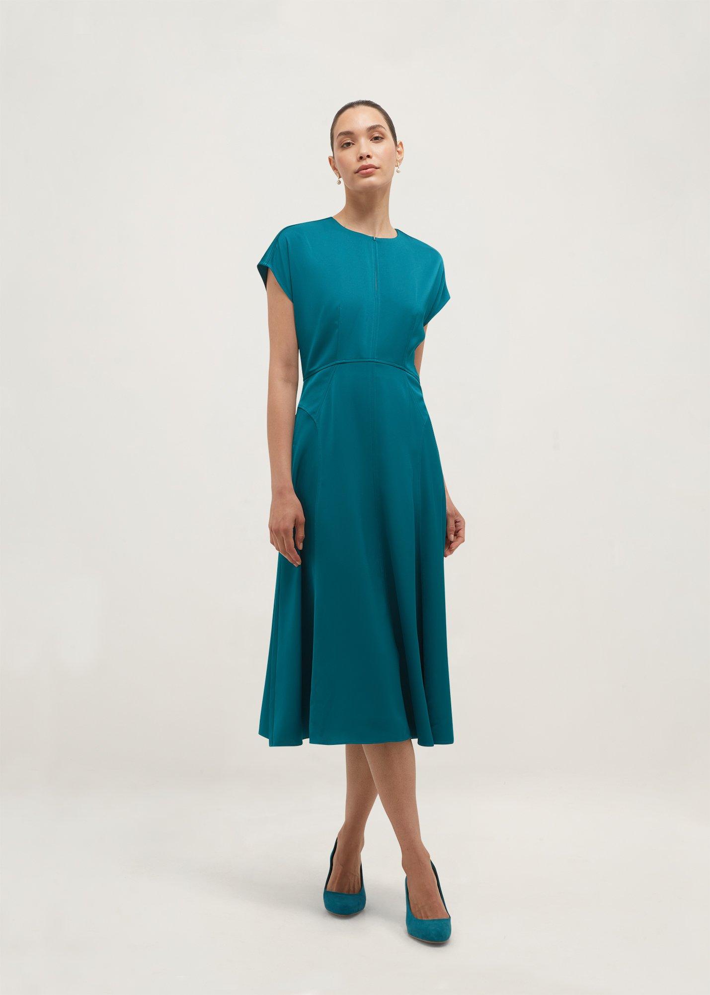 Petite Adela Satin Dress
