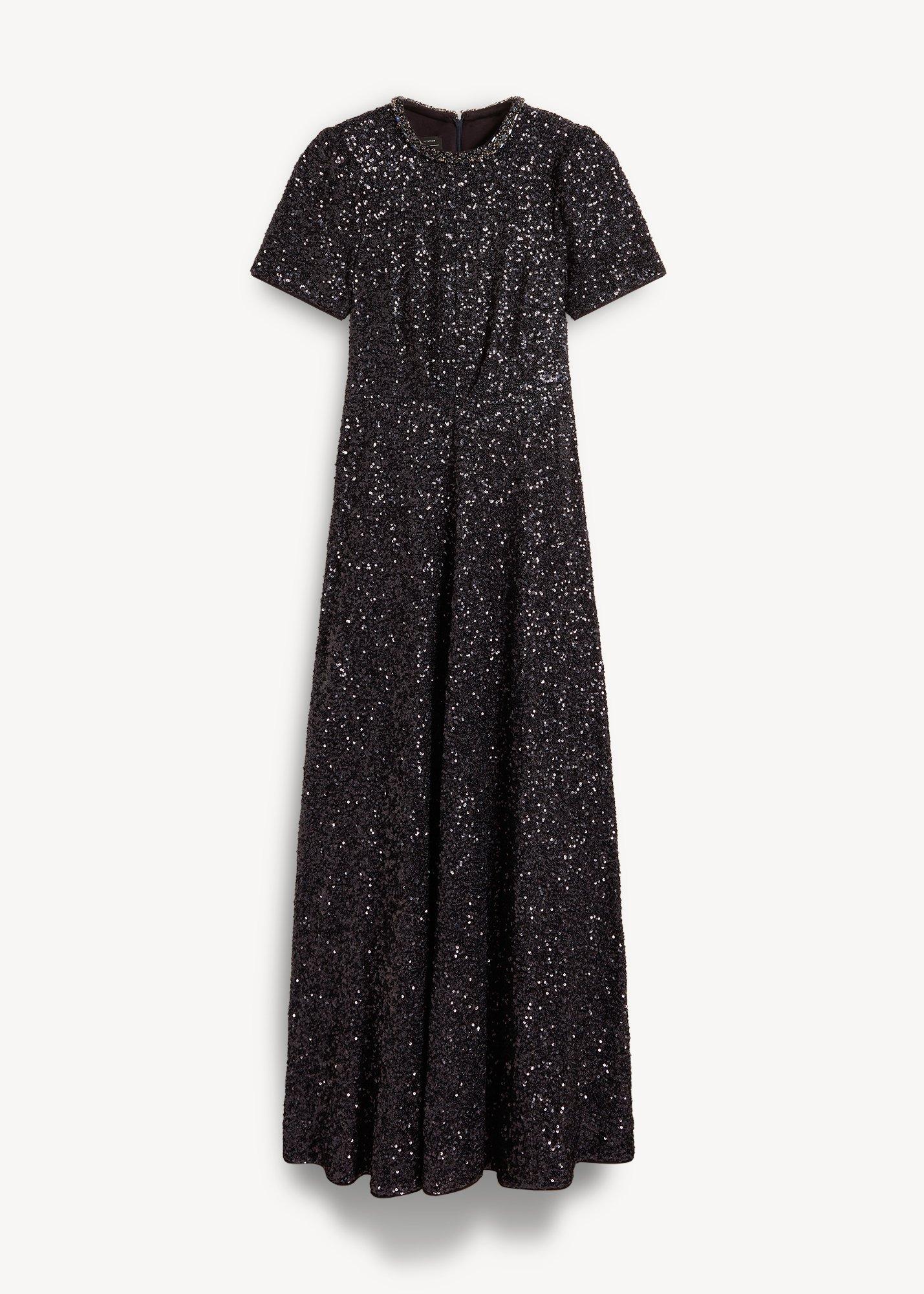 Petite Shirley Sequin Trimmed Maxi Dress