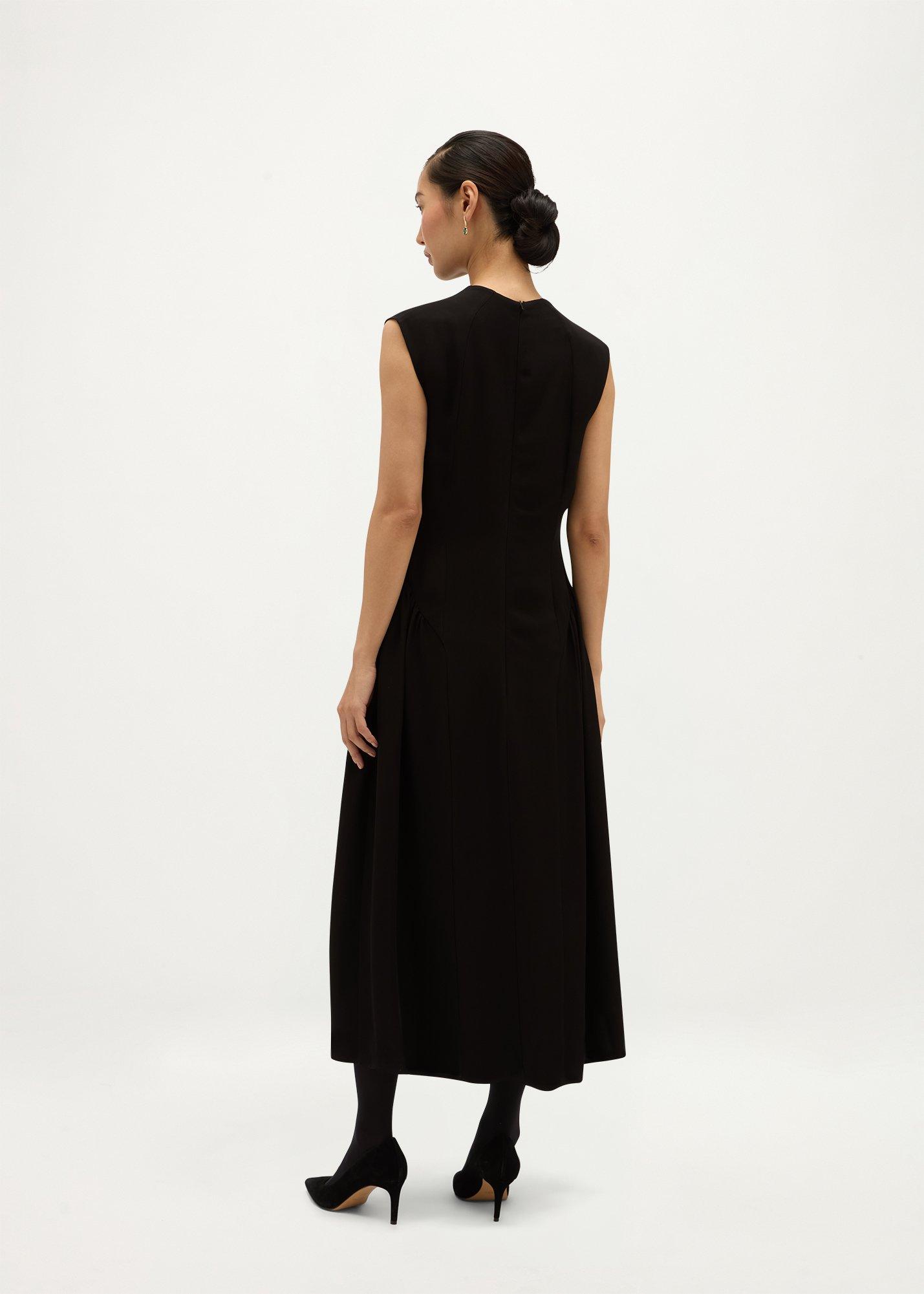 Georgiana Dress, Black, hi-res