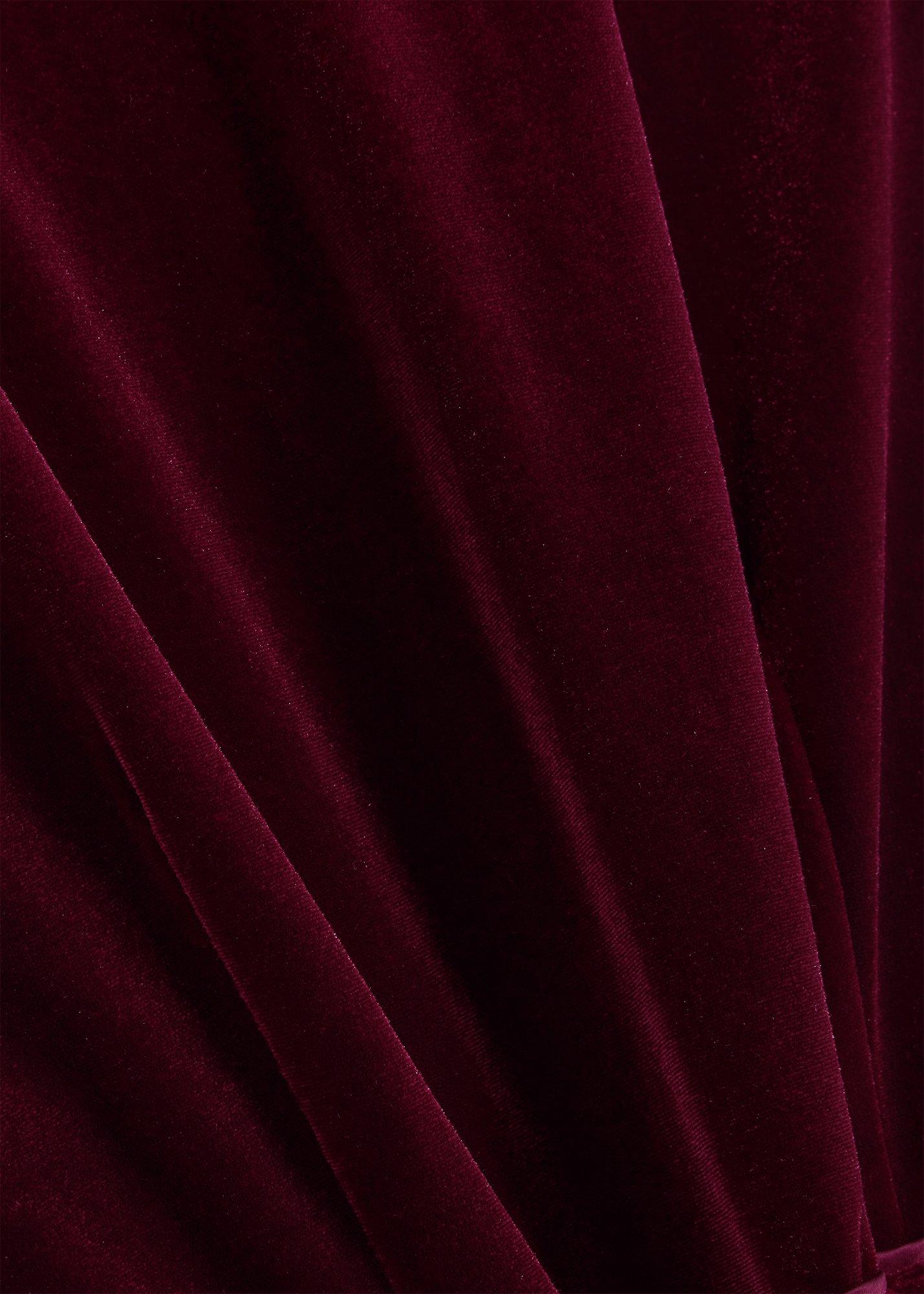 Olive Velvet Jumpsuit, Warm Plum, hi-res