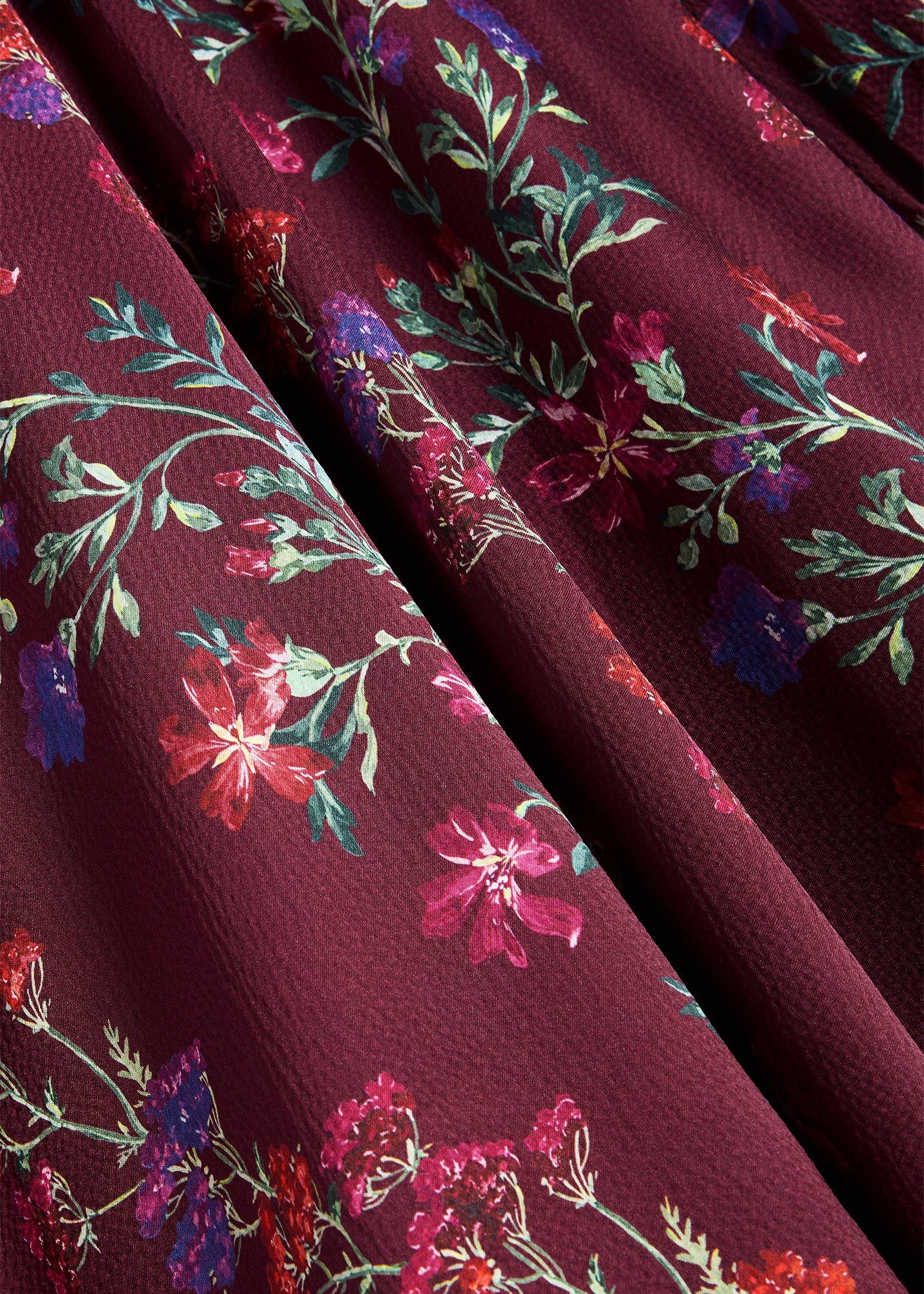 Fatima Textured Satin Mini Dress, Plum Multi, hi-res