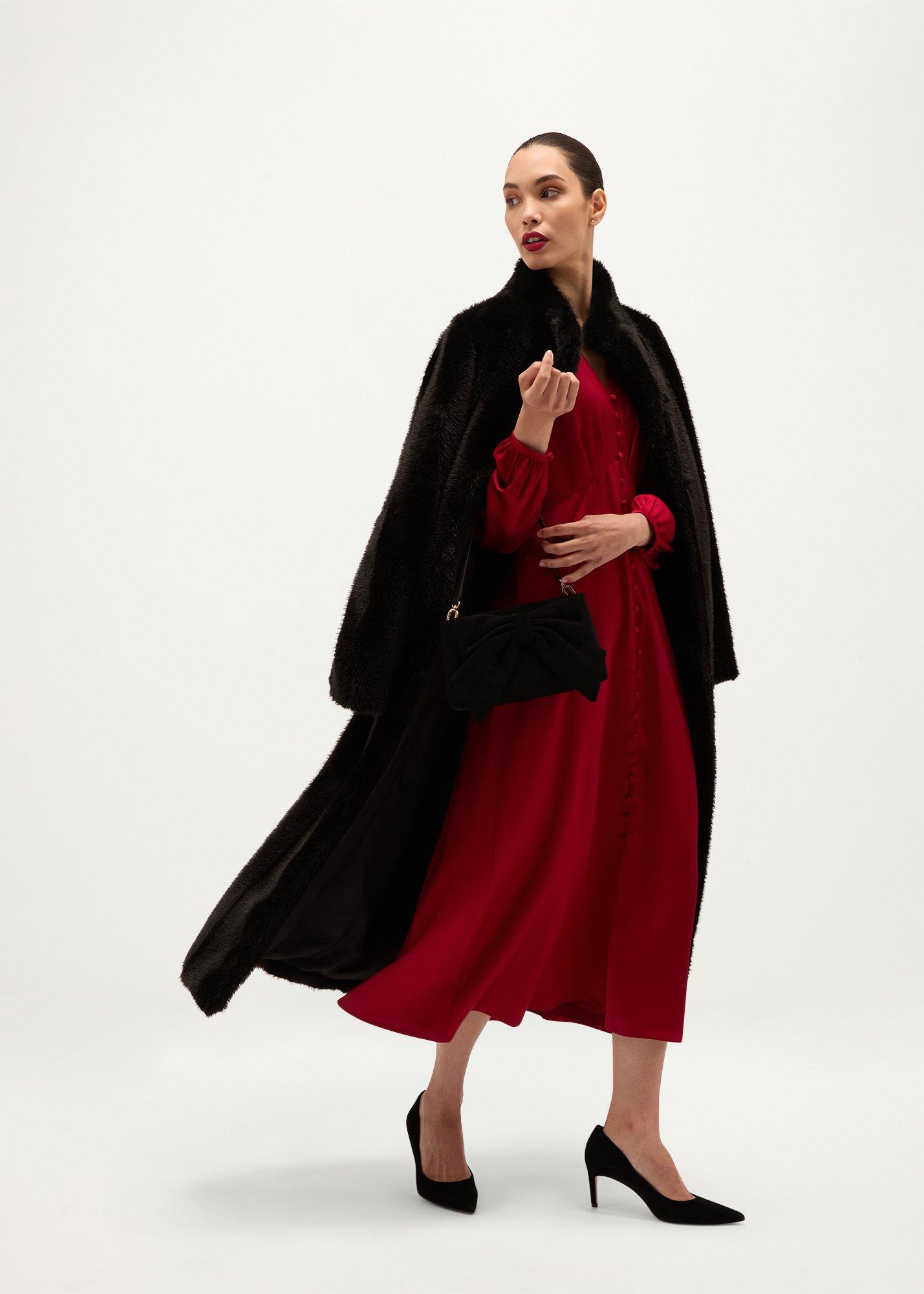 Petite Rosabella Dress, Lipstick Red, hi-res