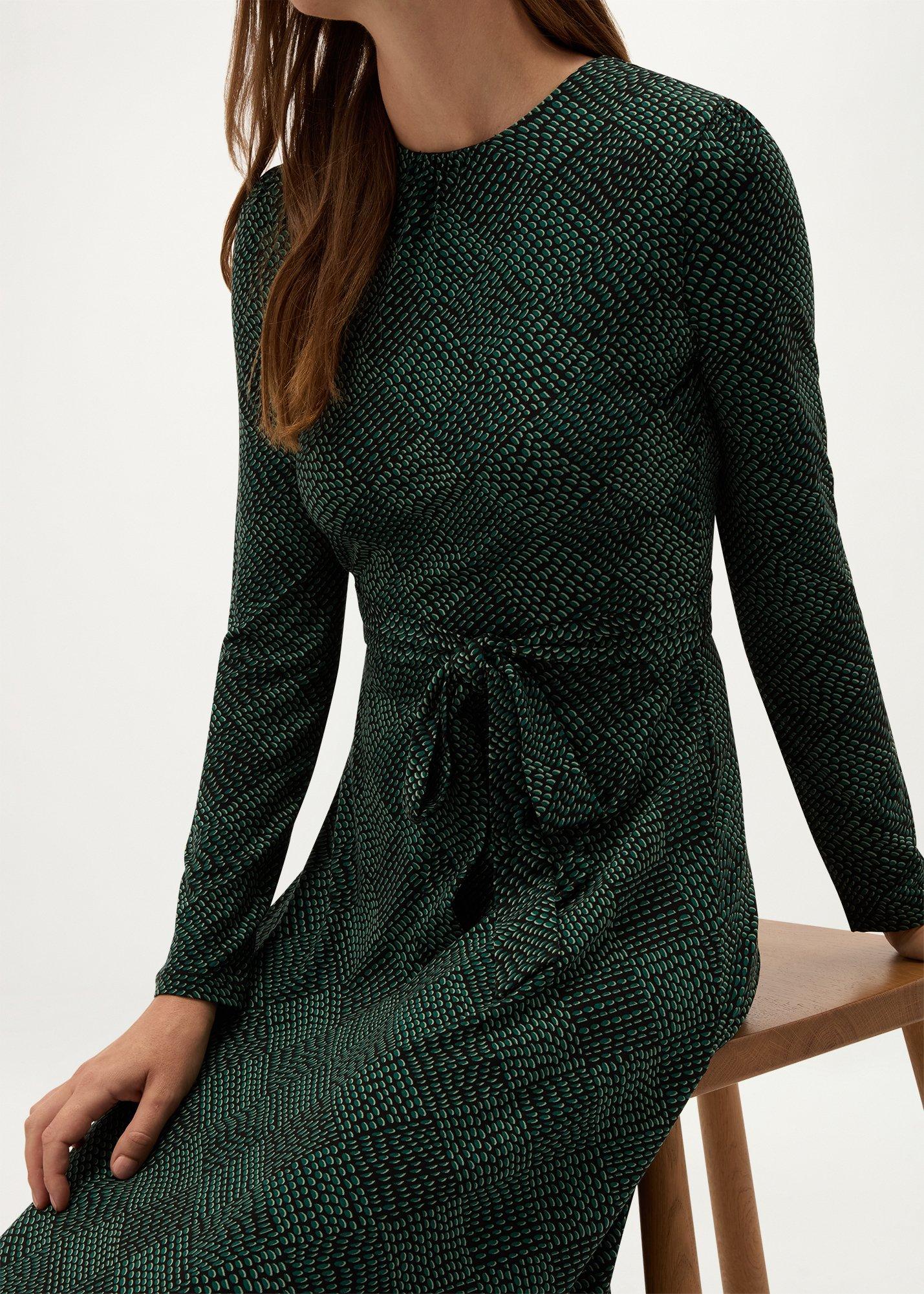 Petite Dakota Jersey Dress, Black Green, hi-res