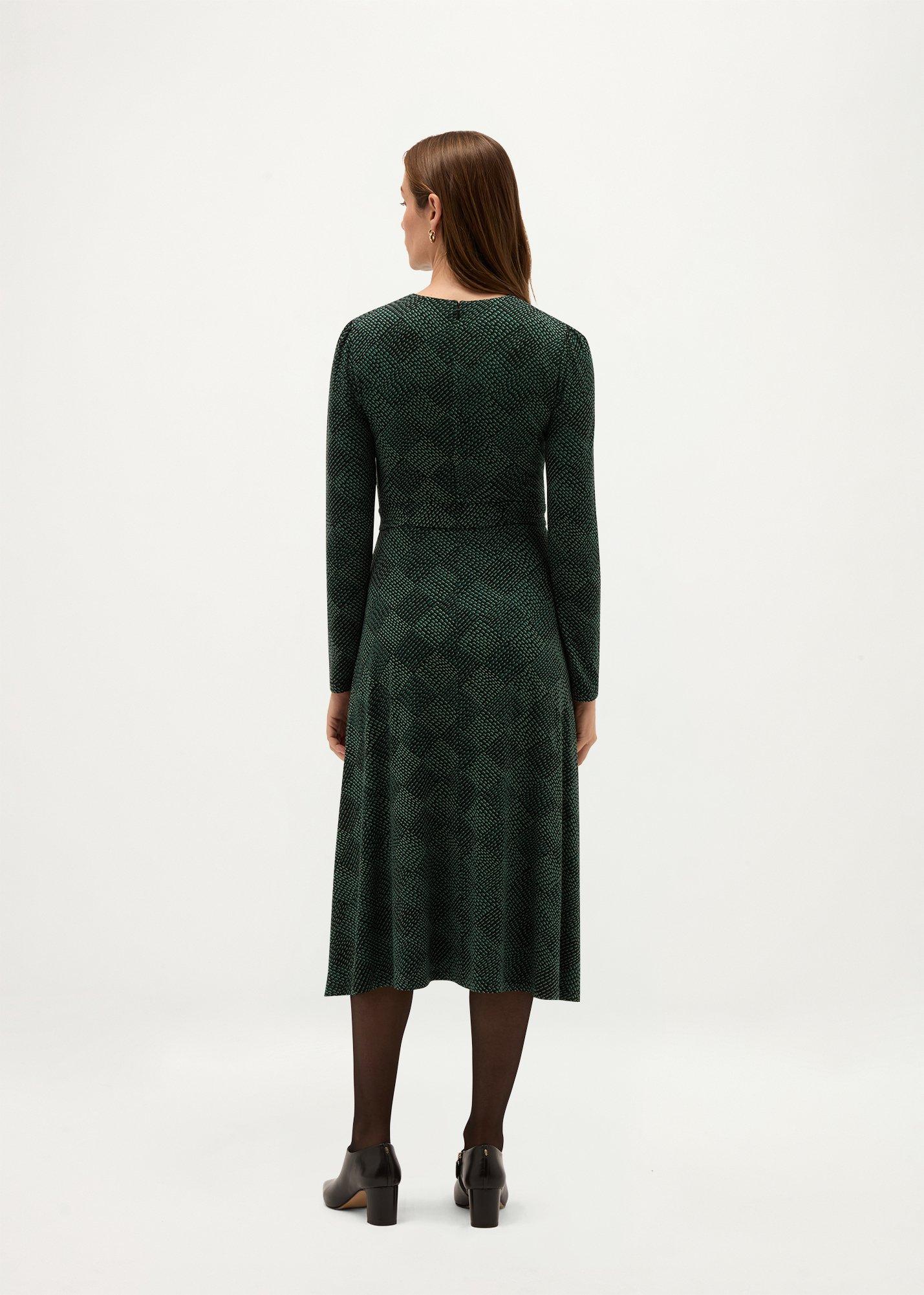 Petite Dakota Jersey Dress, Black Green, hi-res