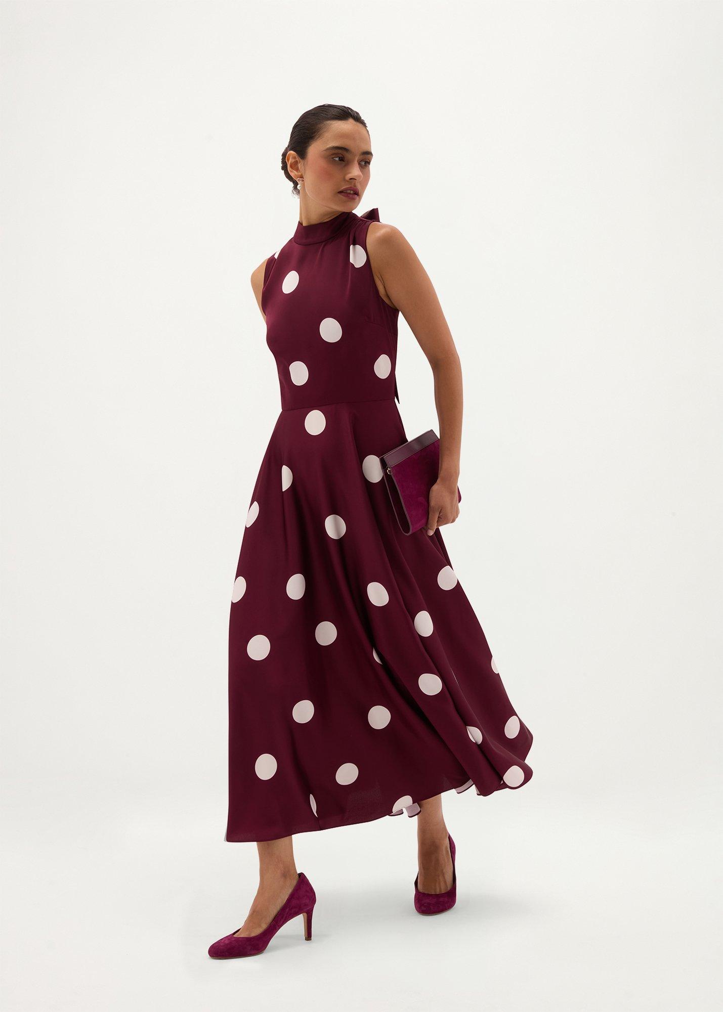 Petite Mia Dress, Plum Cream, hi-res